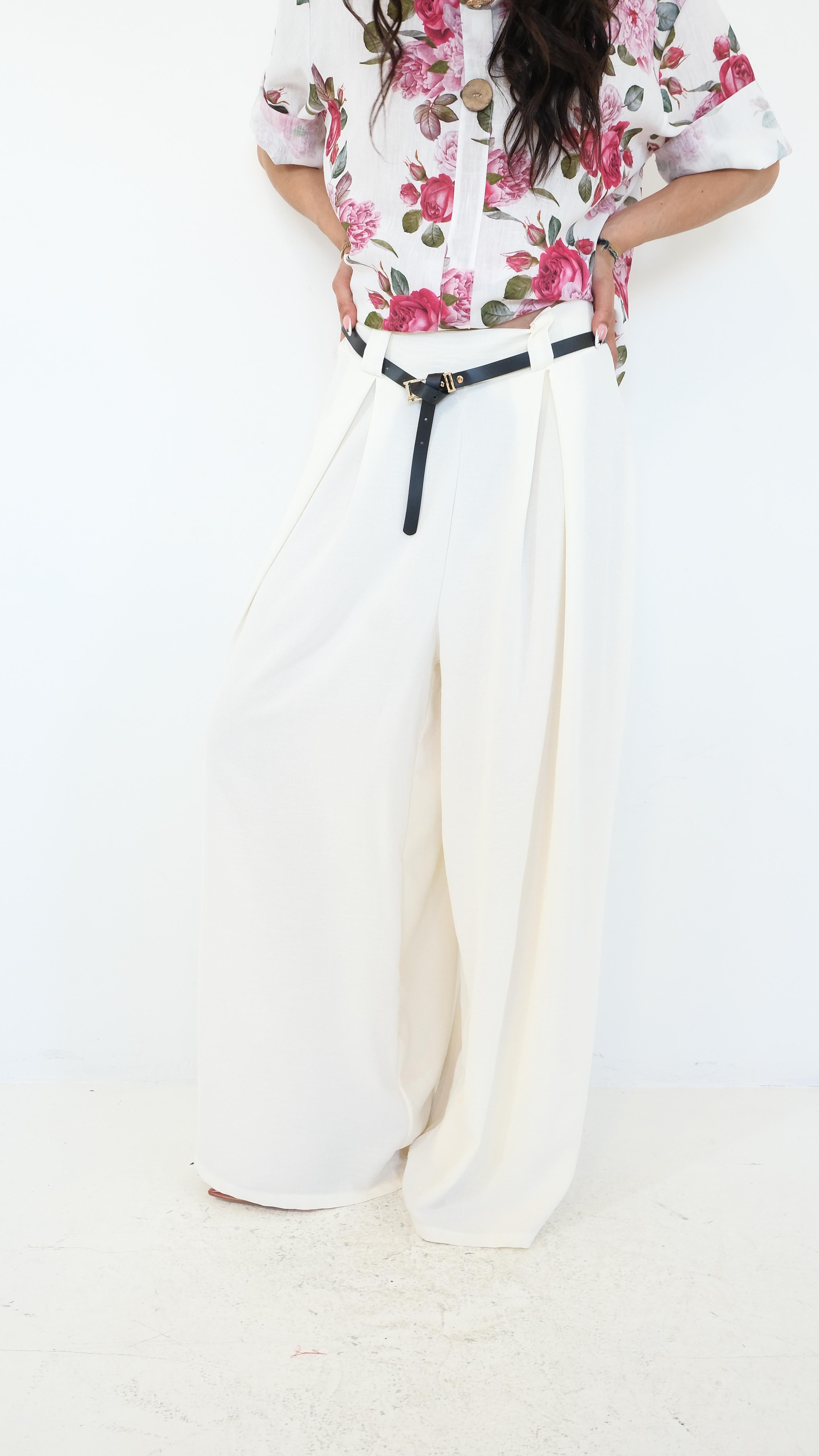PANTALONE A PALAZZO DUE COLORI 20927 NEW