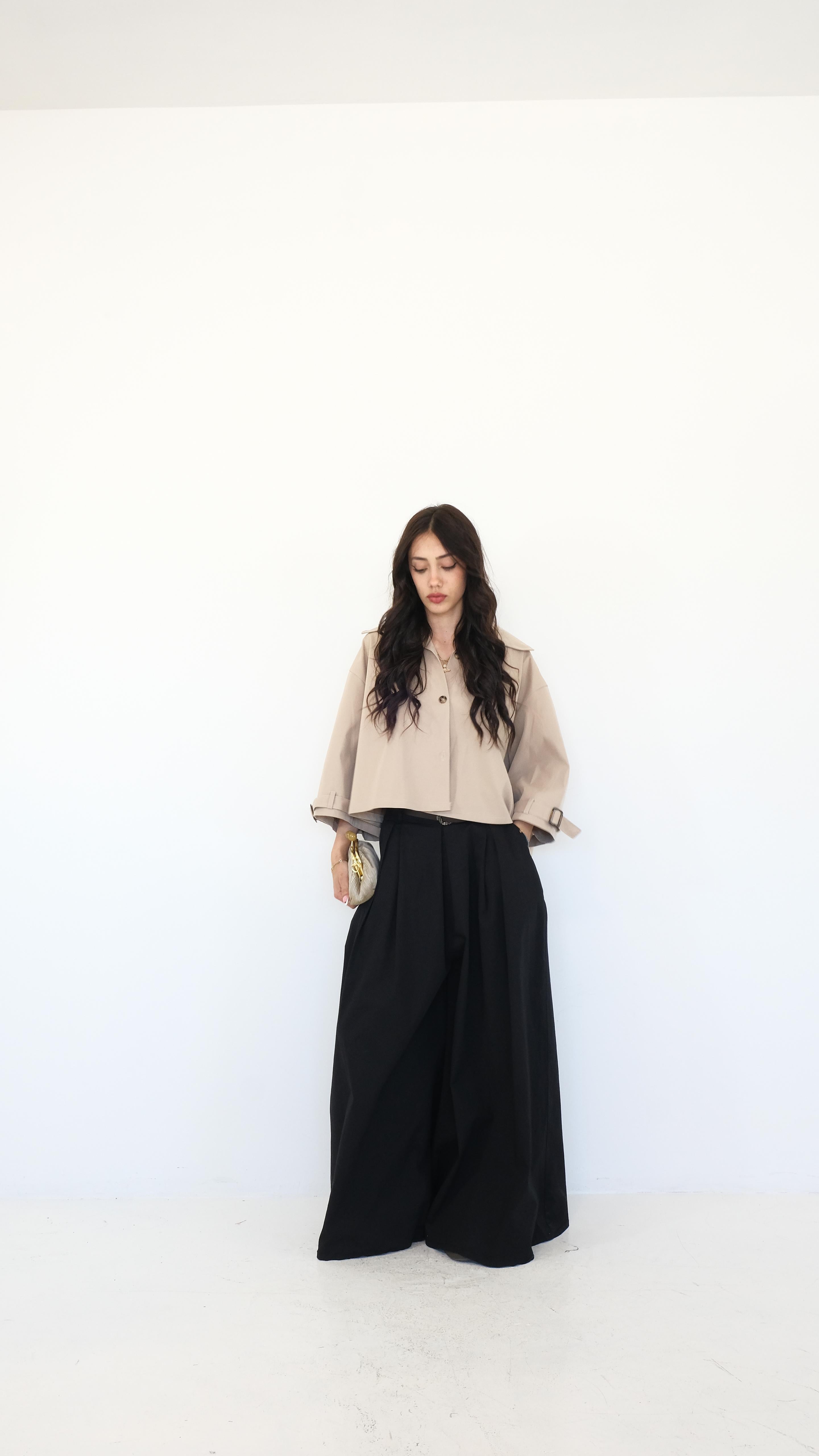 PANTALONE LARGO DUE COLORI 24697 NEW