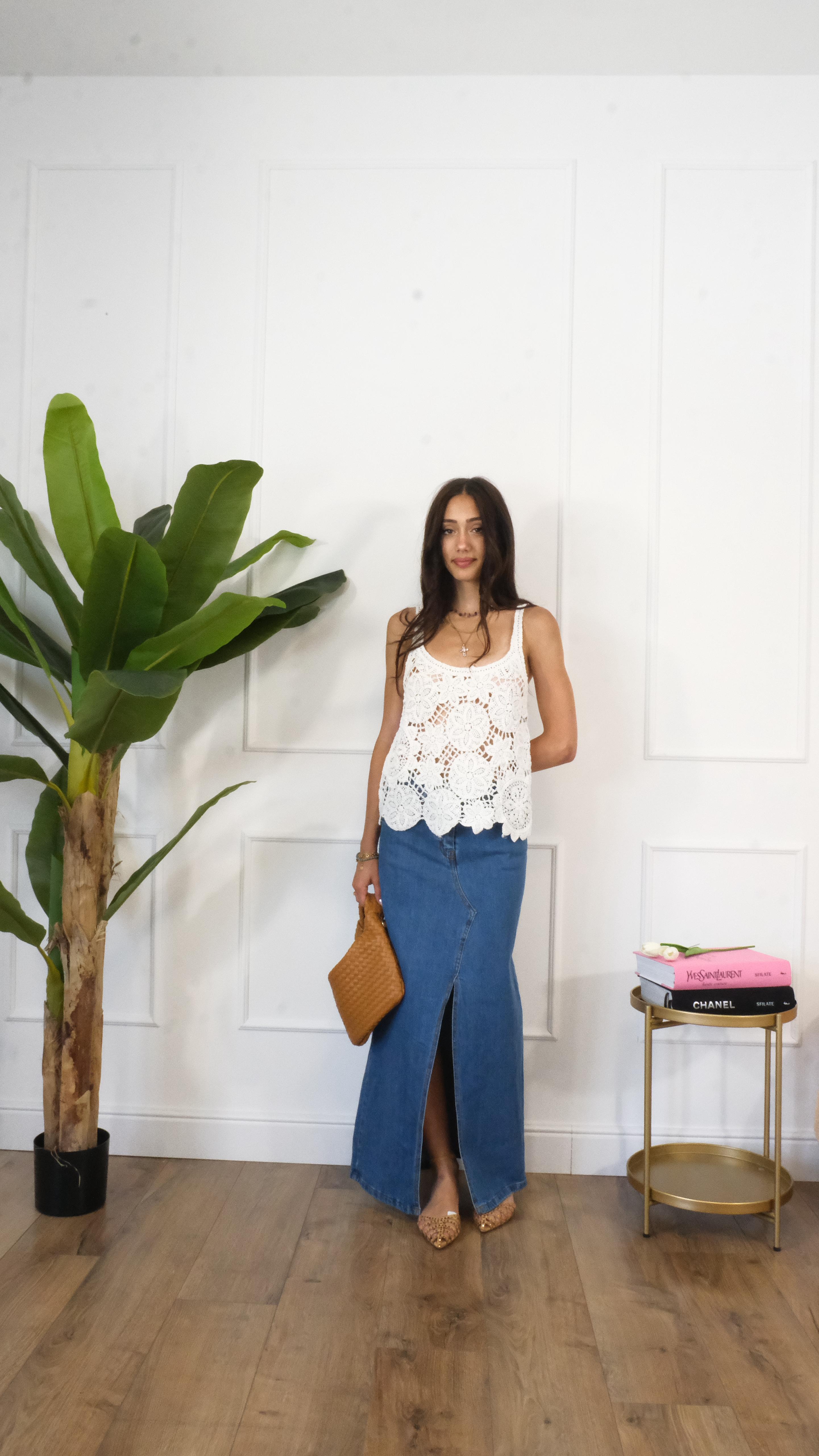 GONNA DI JEANS LUNGA G23030 NEW