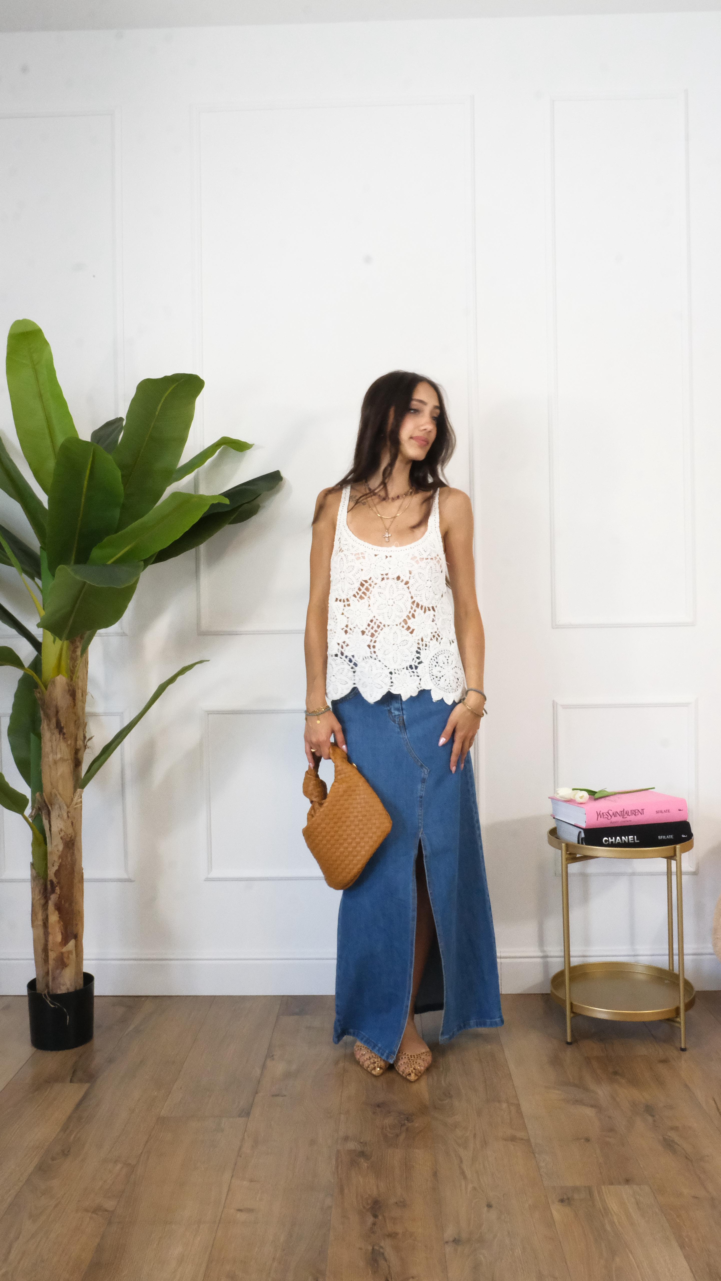 GONNA DI JEANS LUNGA G23030 NEW