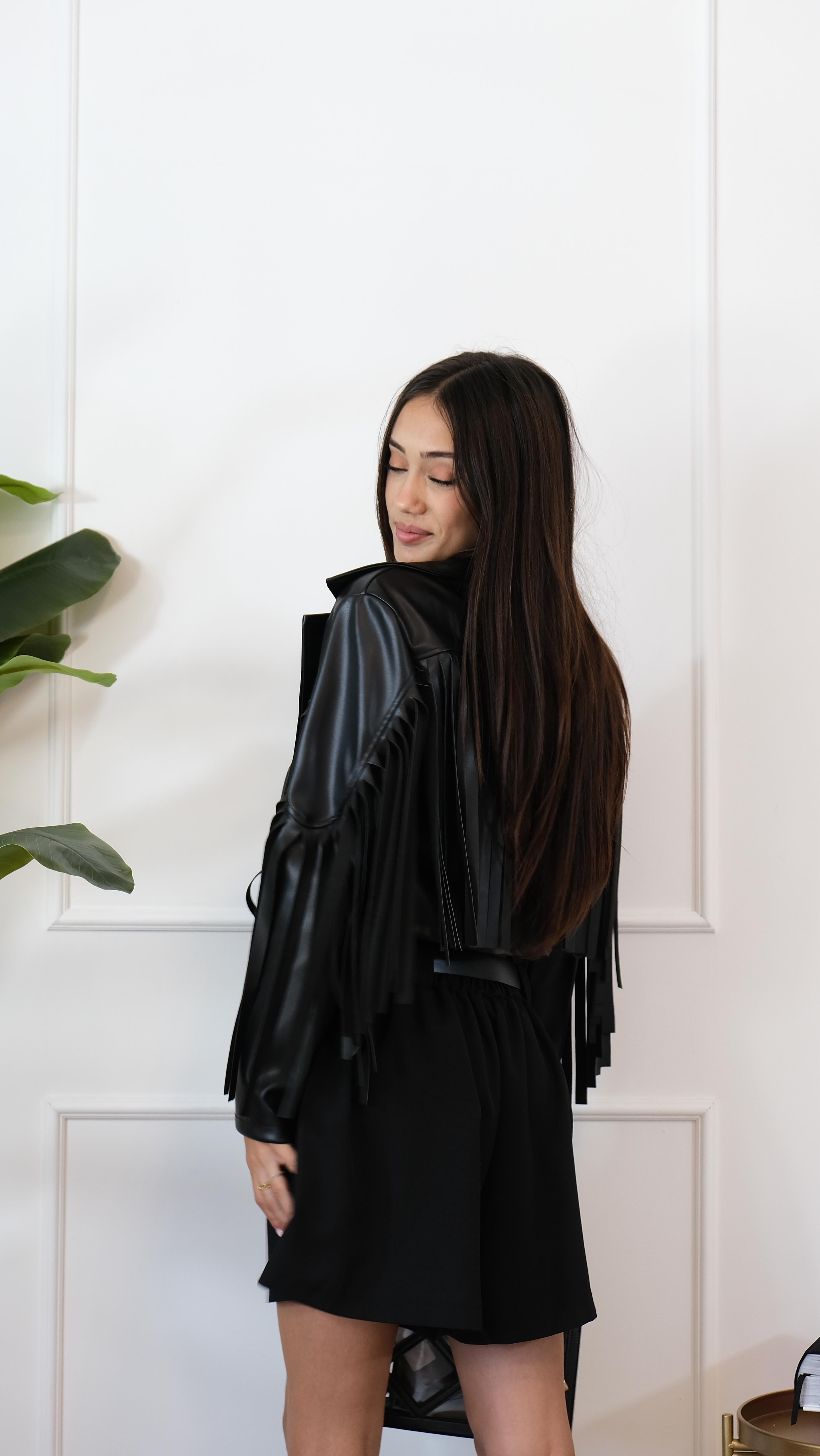 GIACCA ECOPELLE FRANGE 4359 NEW