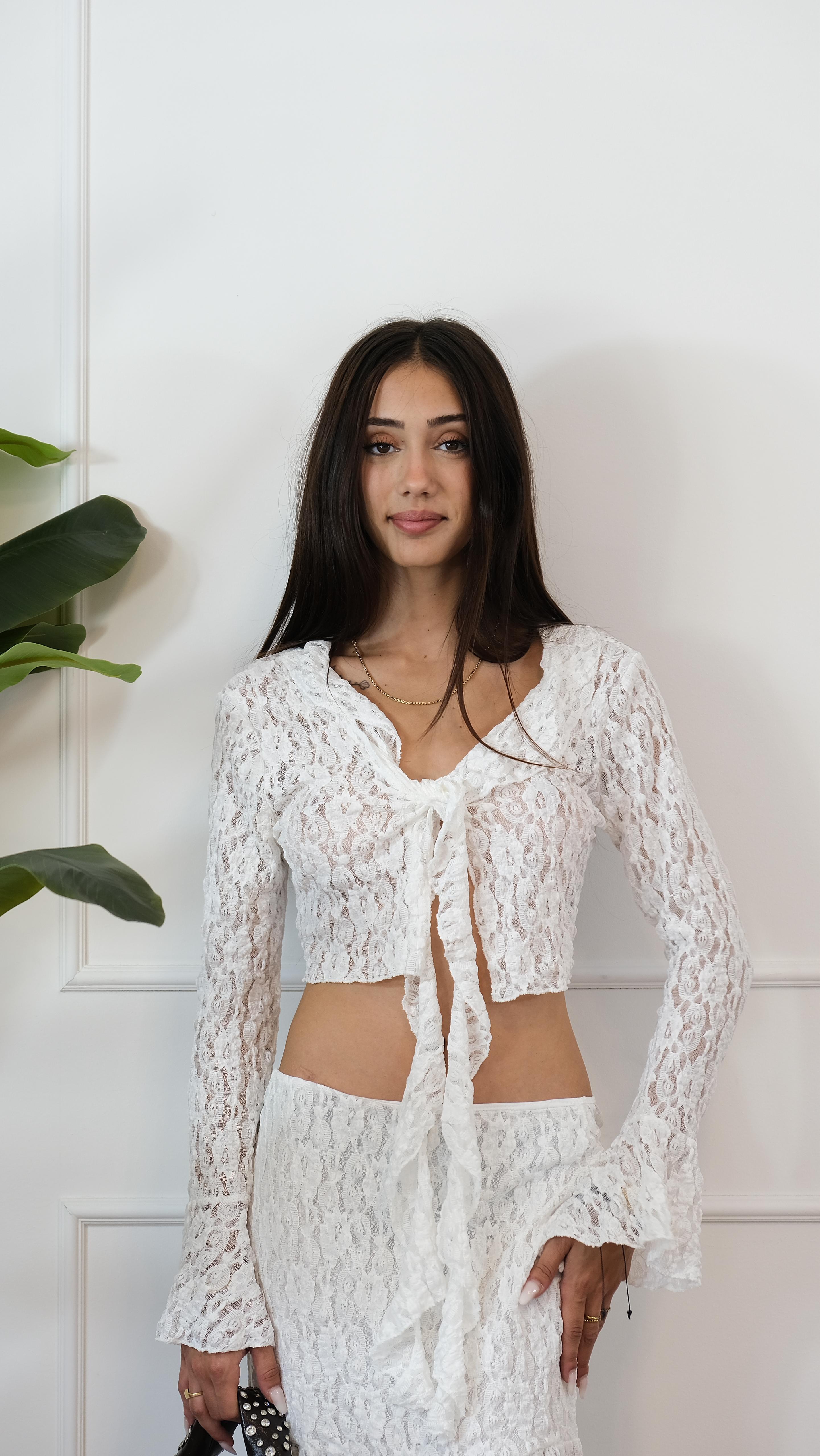 CARDIGAN CORTO PIZZO 11773 NEW