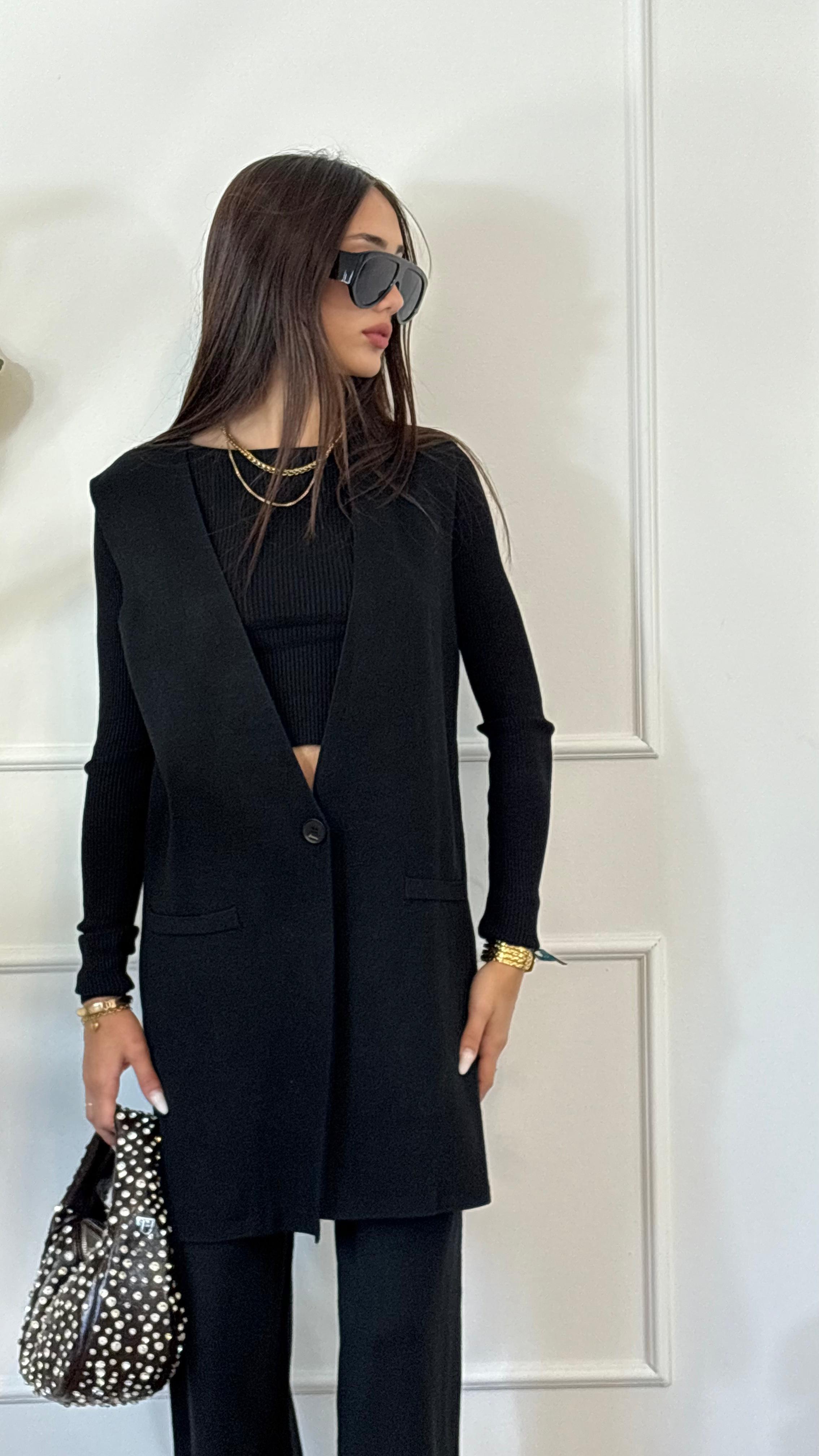 GILET IN MAGLIA LUNGO 9591 NEW