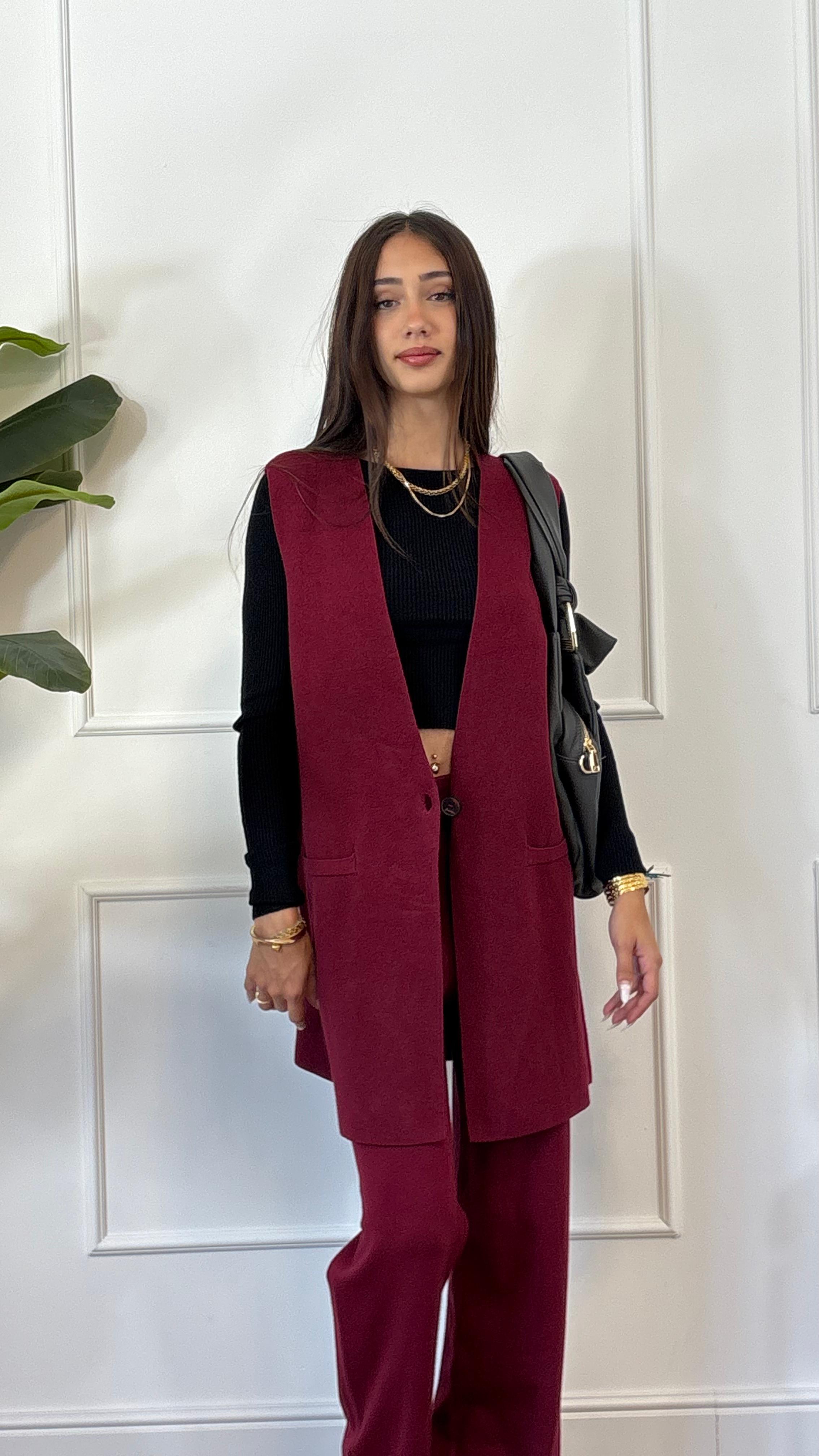 GILET IN MAGLIA LUNGO 9591 NEW