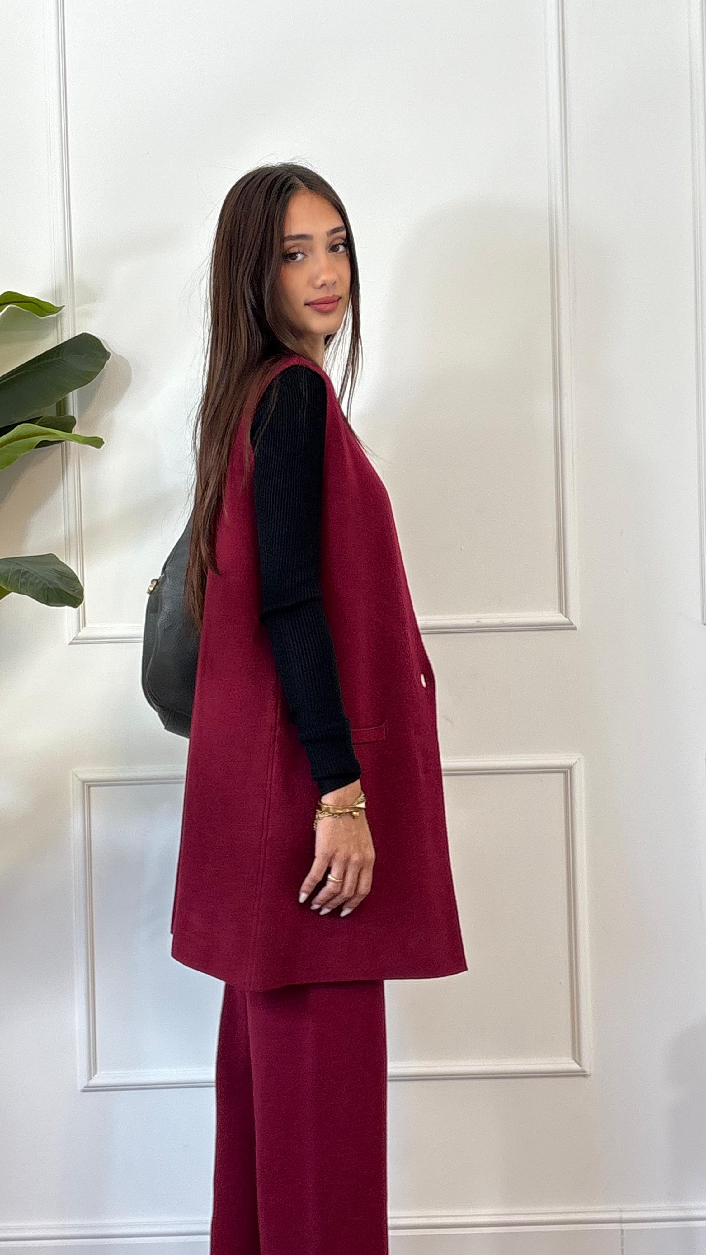 GILET IN MAGLIA LUNGO 9591 NEW