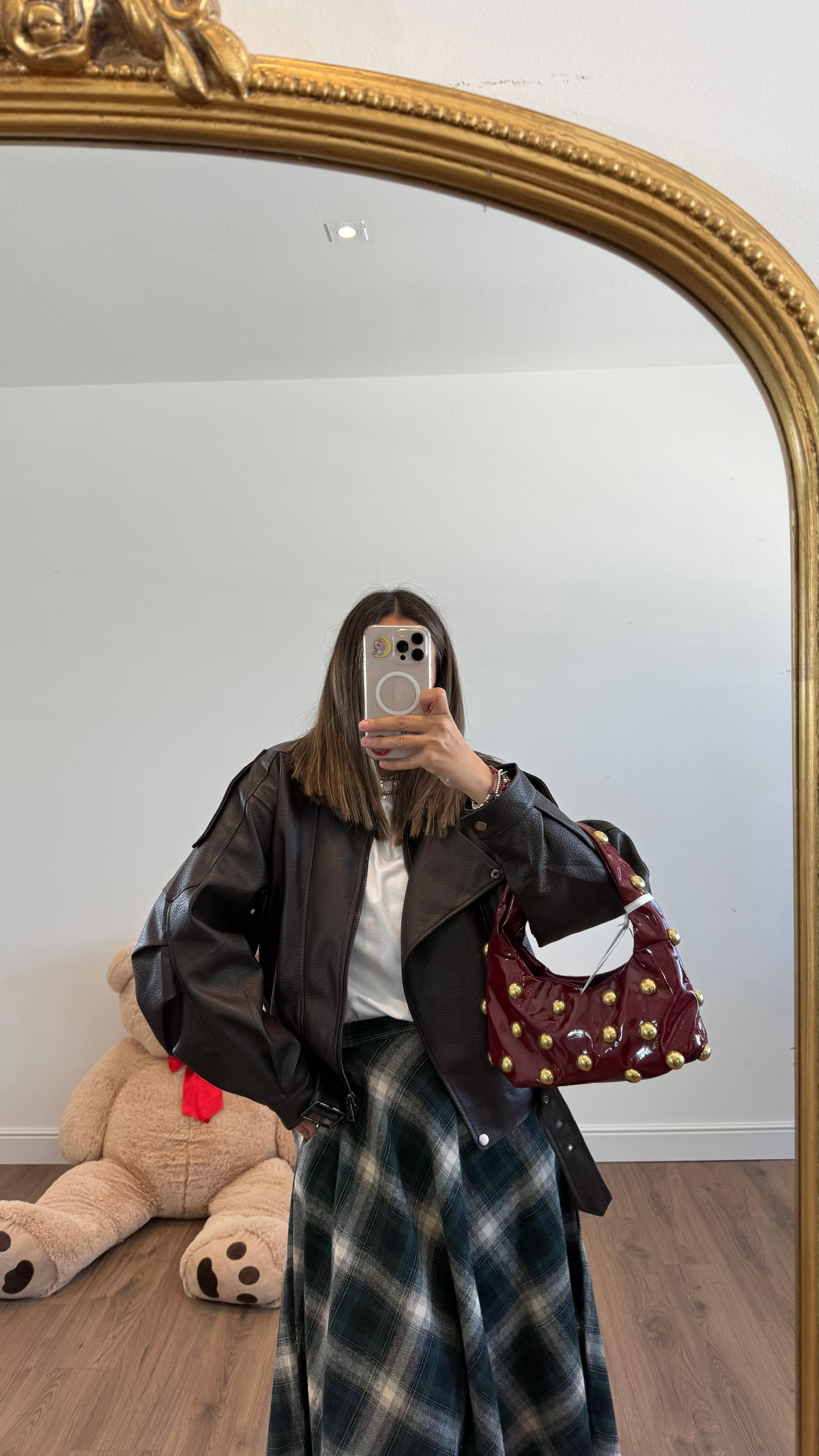 GIACCA ECOPELLE MARRONE OVER 16162 NEW