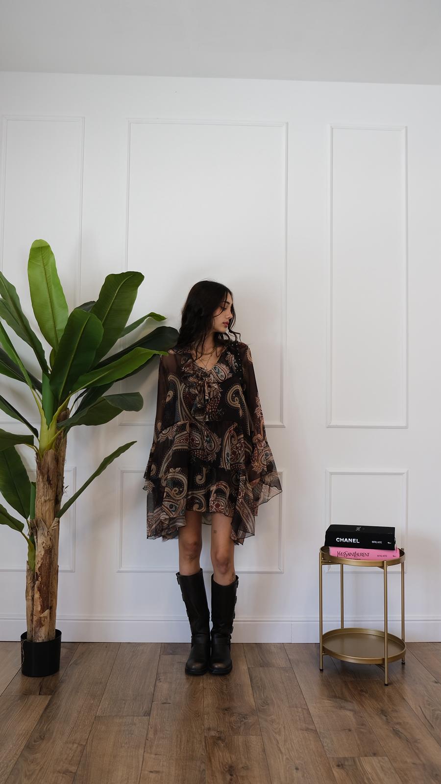 ABITO/ CAMICIA FANTASIA MARRONE 4708 NEW