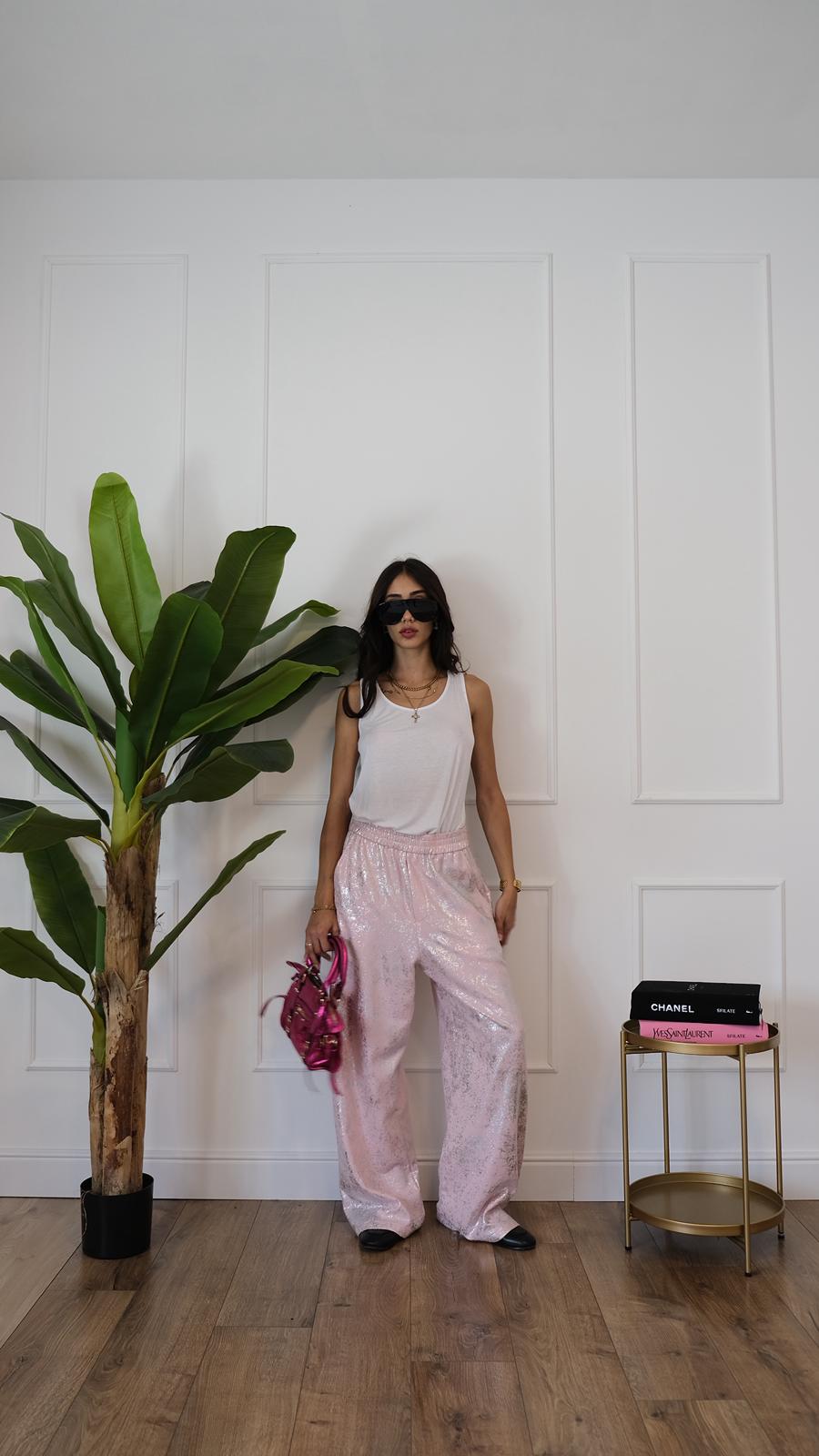 PANTALONE LAMINATO ROSA ME0016 NEW