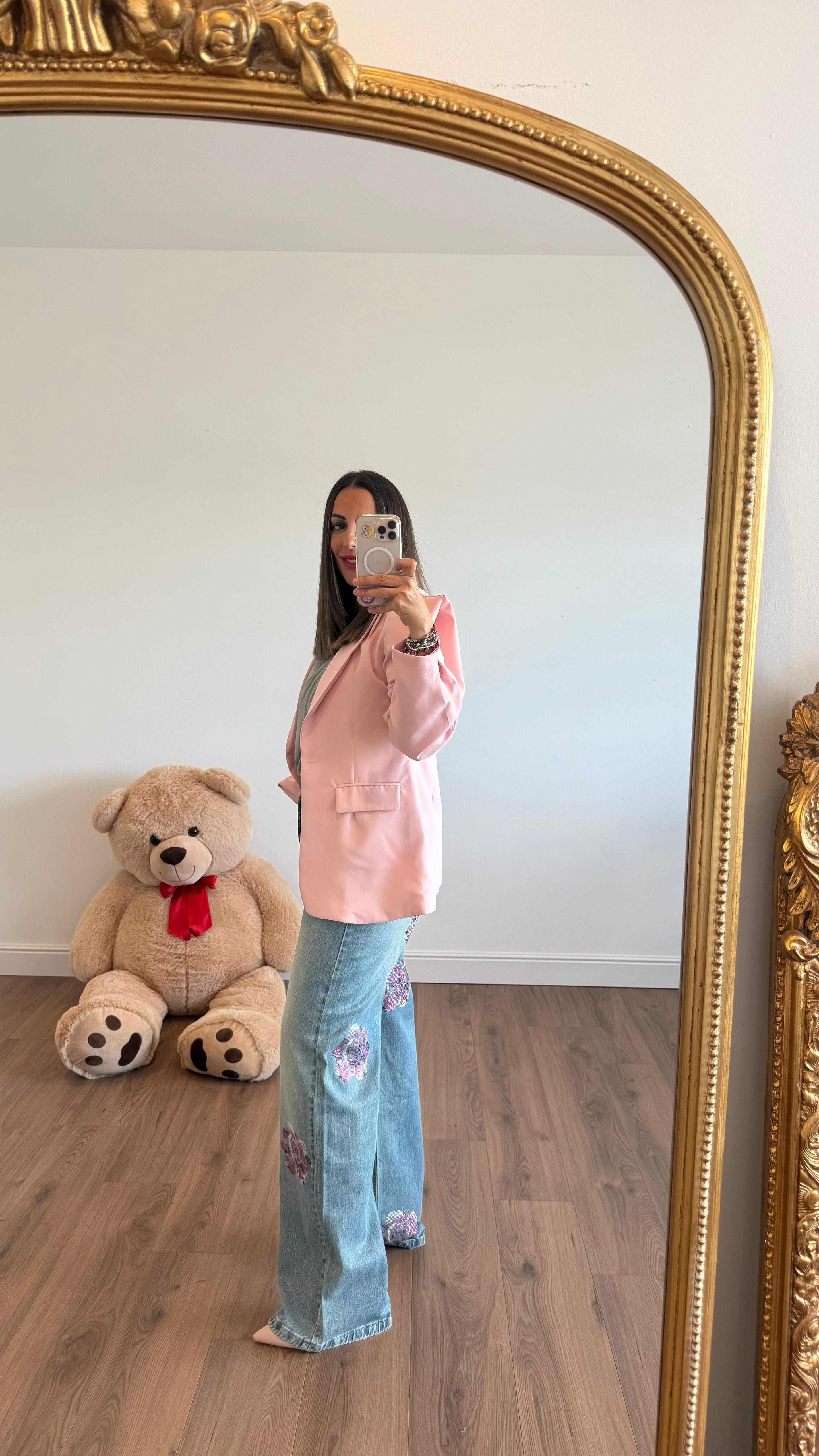 JEANS STRASS FIORI F48 NEW