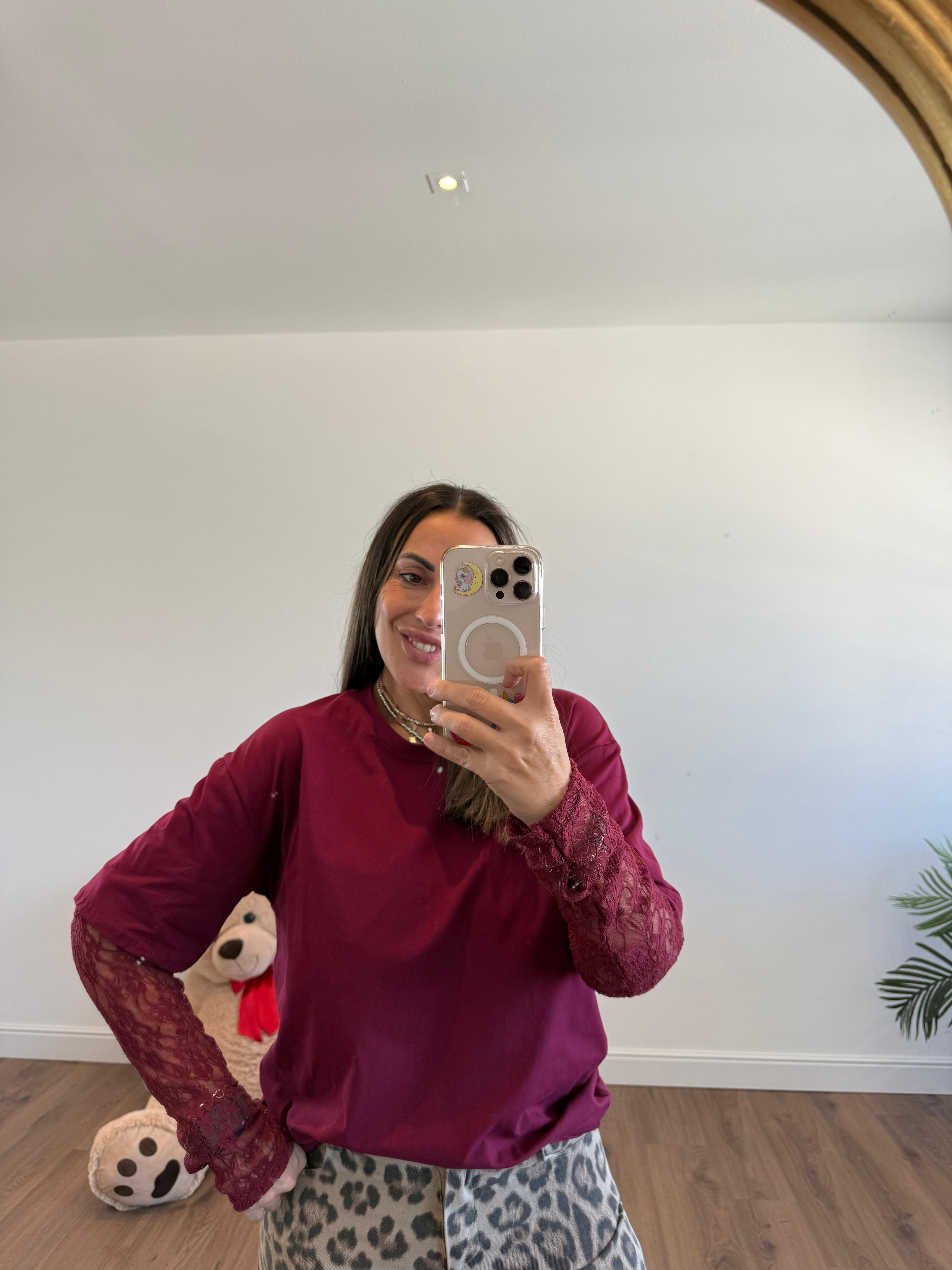 MAGLIA MANICHE DI PIZZO 302250 NEW