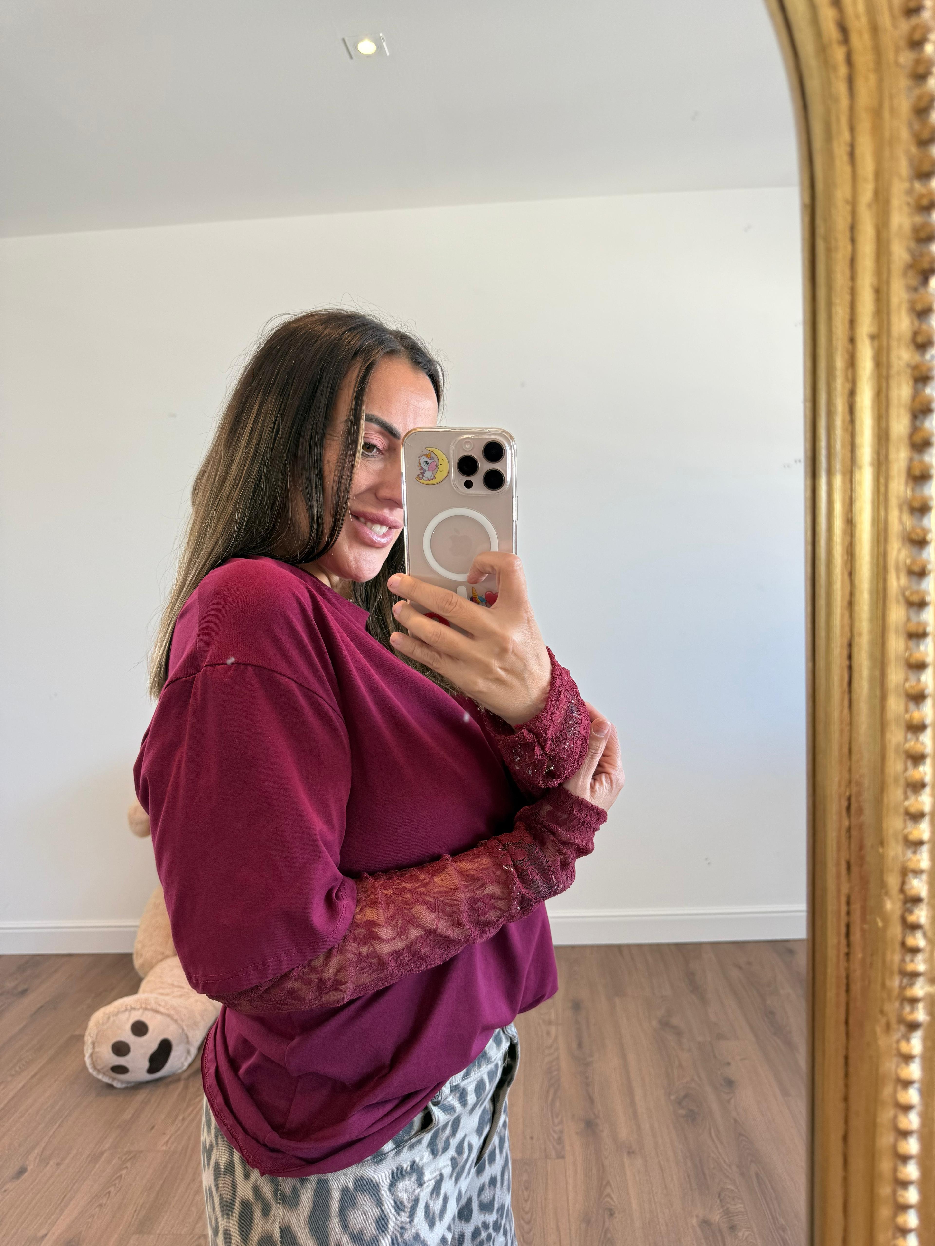 MAGLIA MANICHE DI PIZZO 302250 NEW