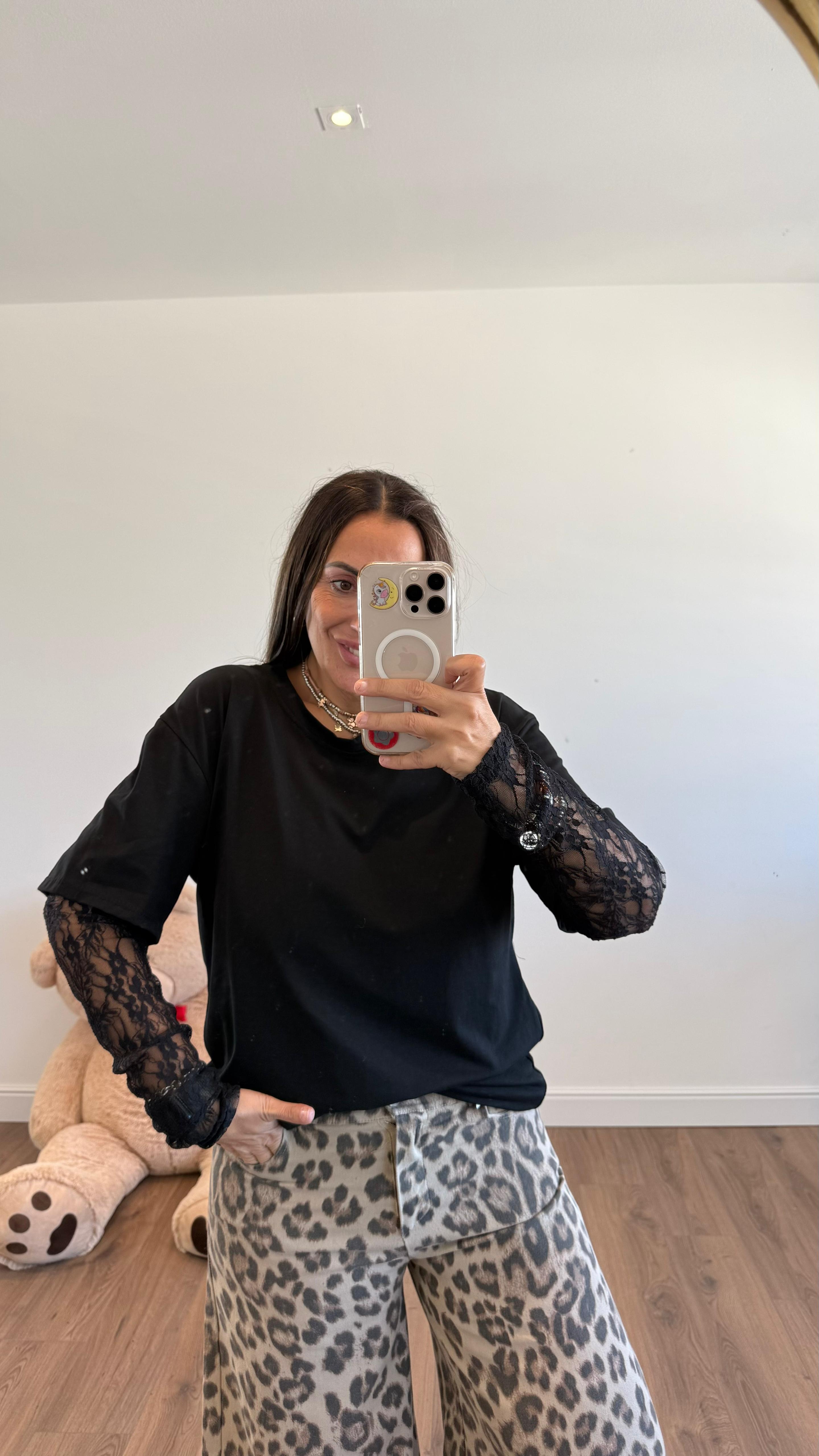 MAGLIA MANICHE DI PIZZO 302250 NEW