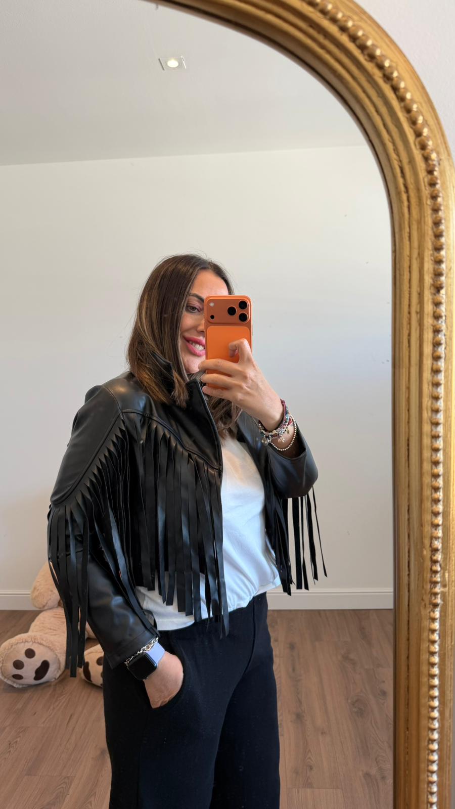 GIACCA ECOPELLE FRANGE 4359 NEW