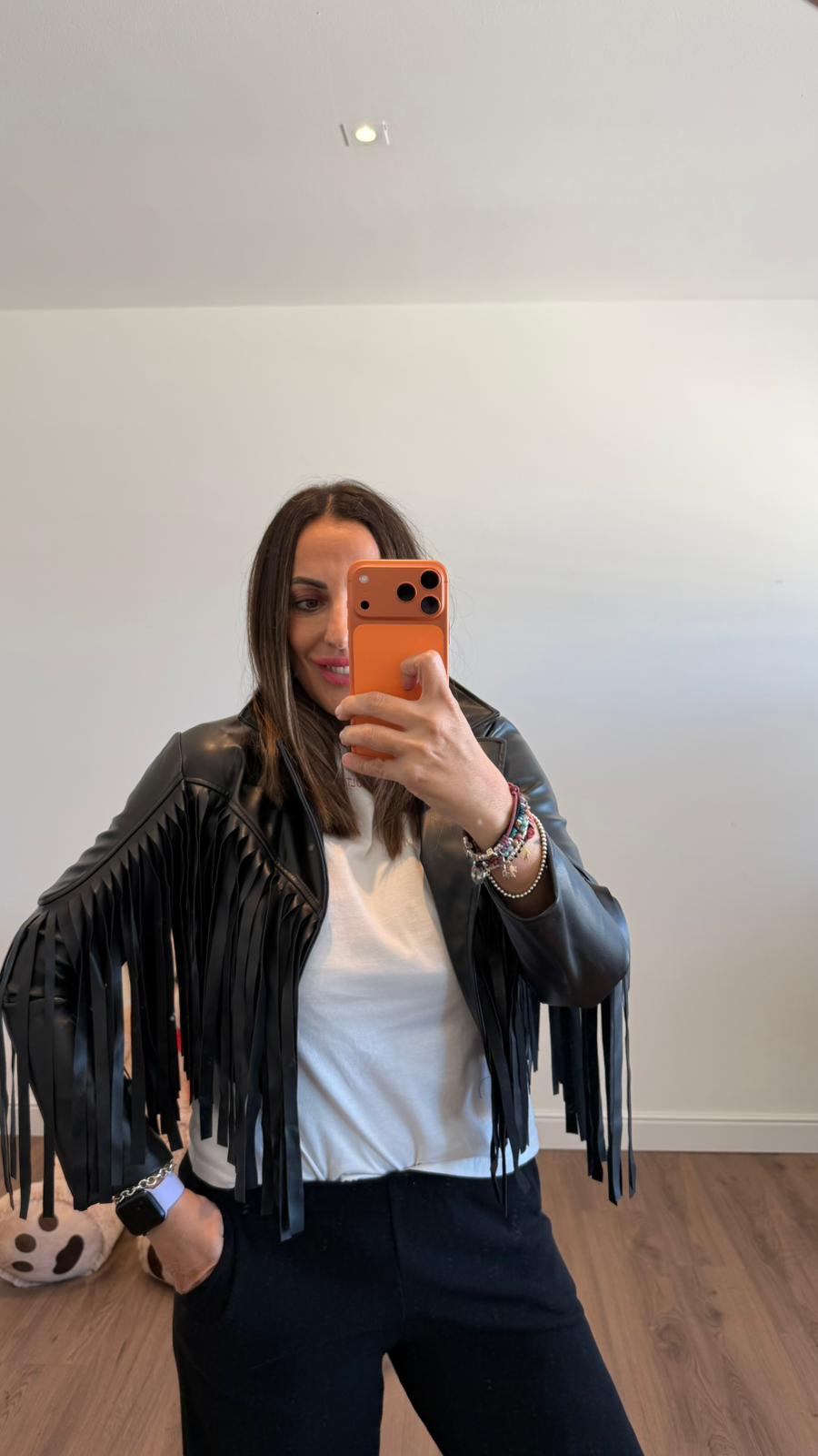 GIACCA ECOPELLE FRANGE 4359 NEW