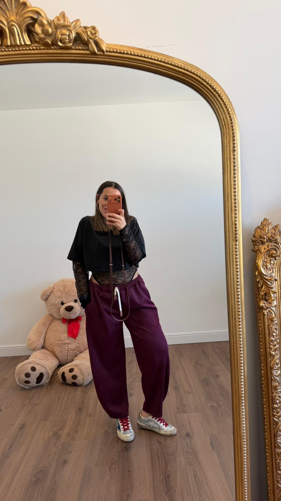 PANTALONE DELLA TUTA BORDEAUX 13159 NEW