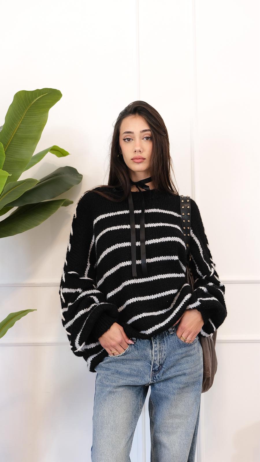 MAGLIONE A RIGHE B27008 NEW