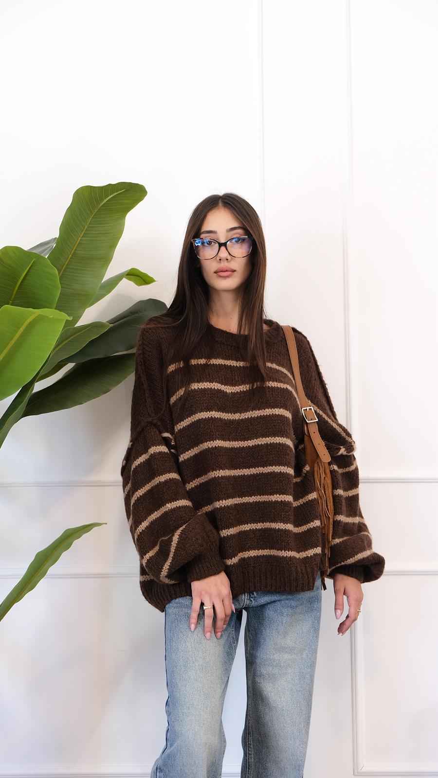 MAGLIONE A RIGHE B27008 NEW