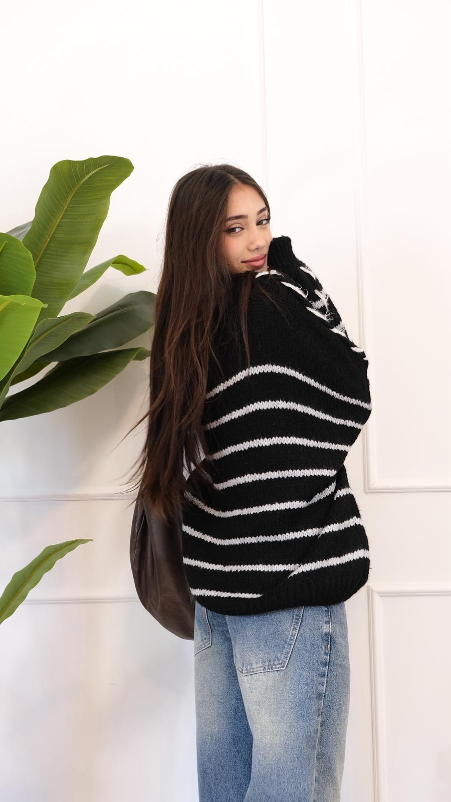 MAGLIONE A RIGHE B27008 NEW