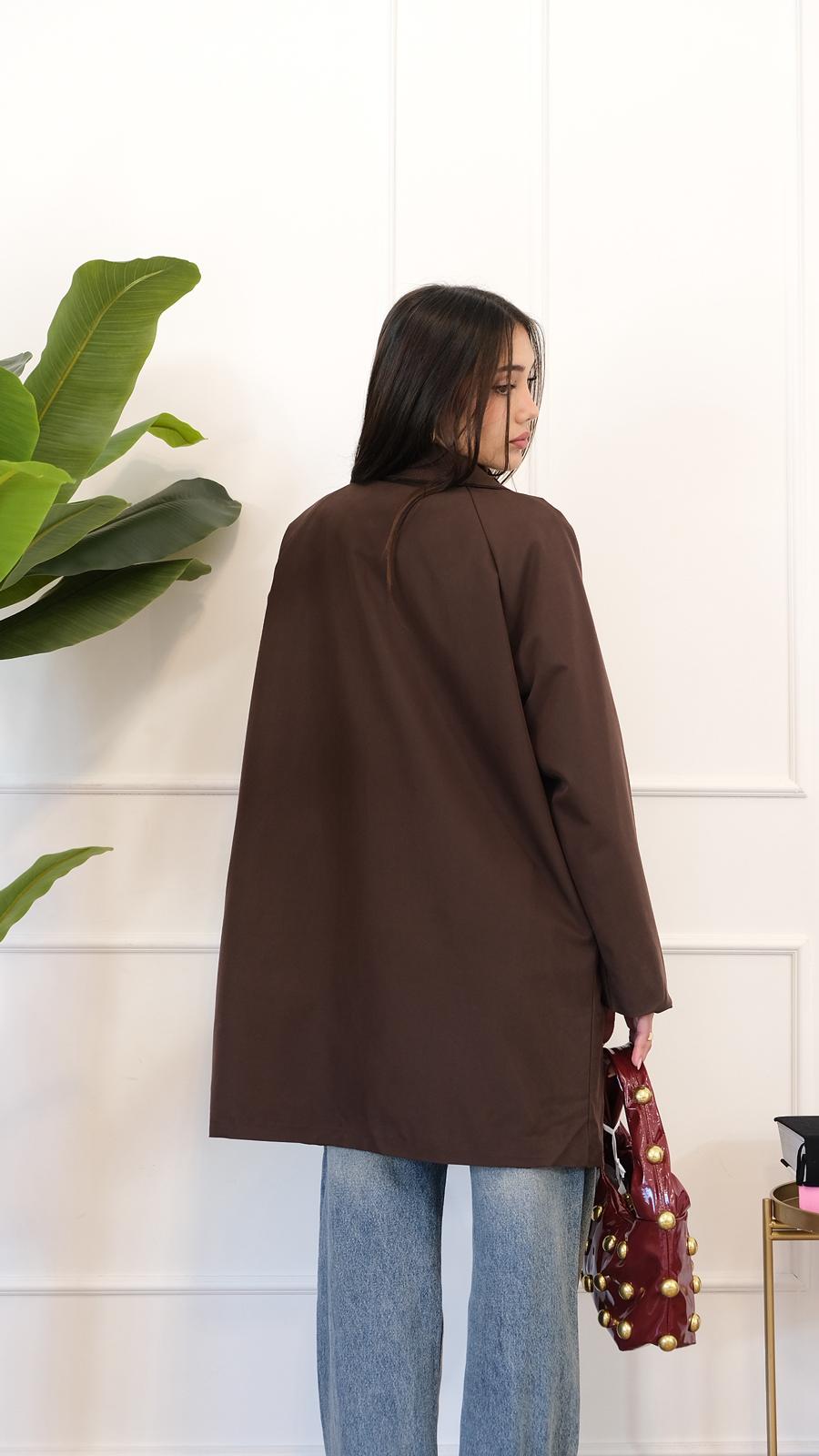 GIACCA LUNGA MARRONE 82561 NEW