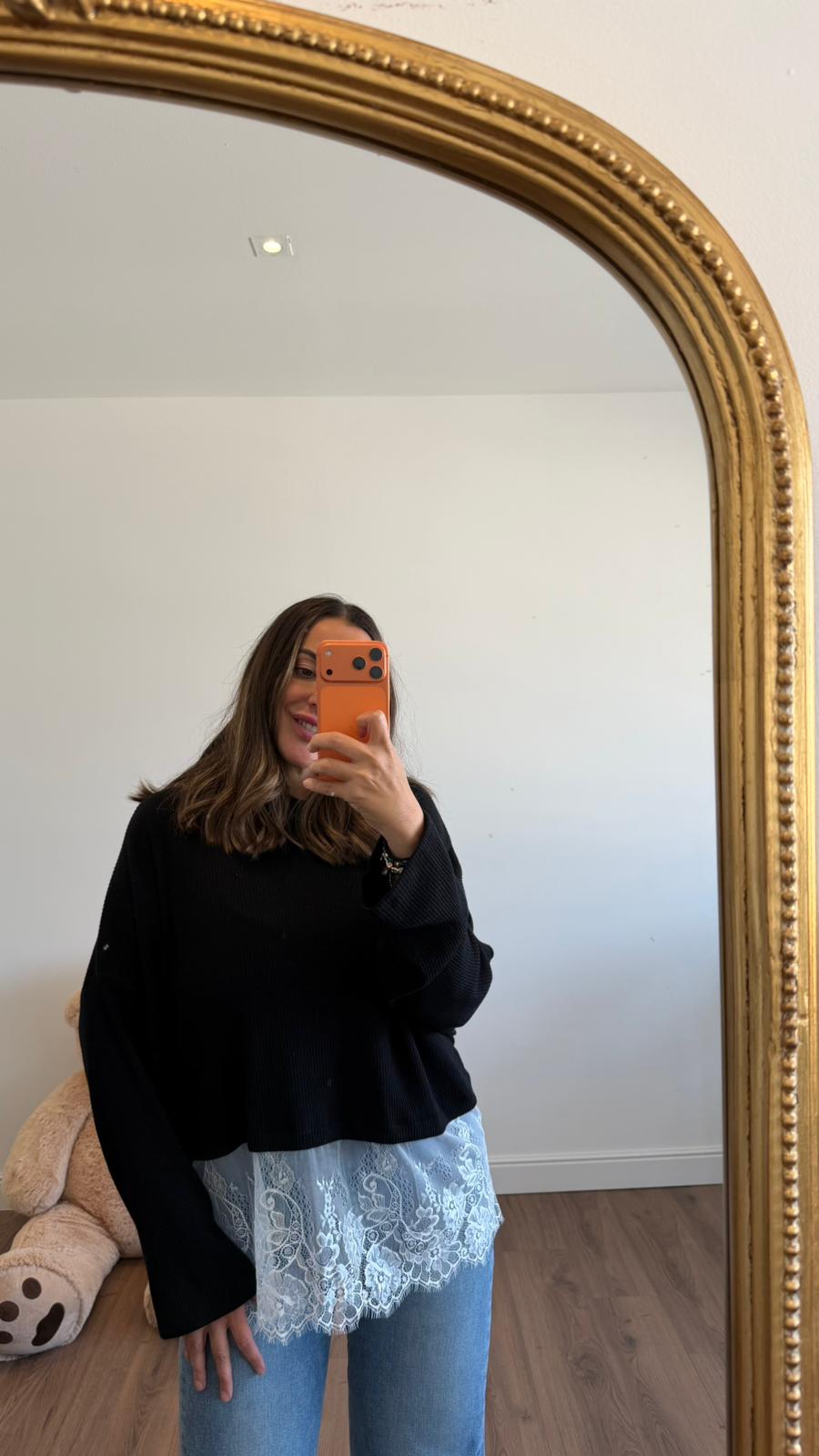 MAGLIONE DETTAGLIO PIZZO 15414 NEW