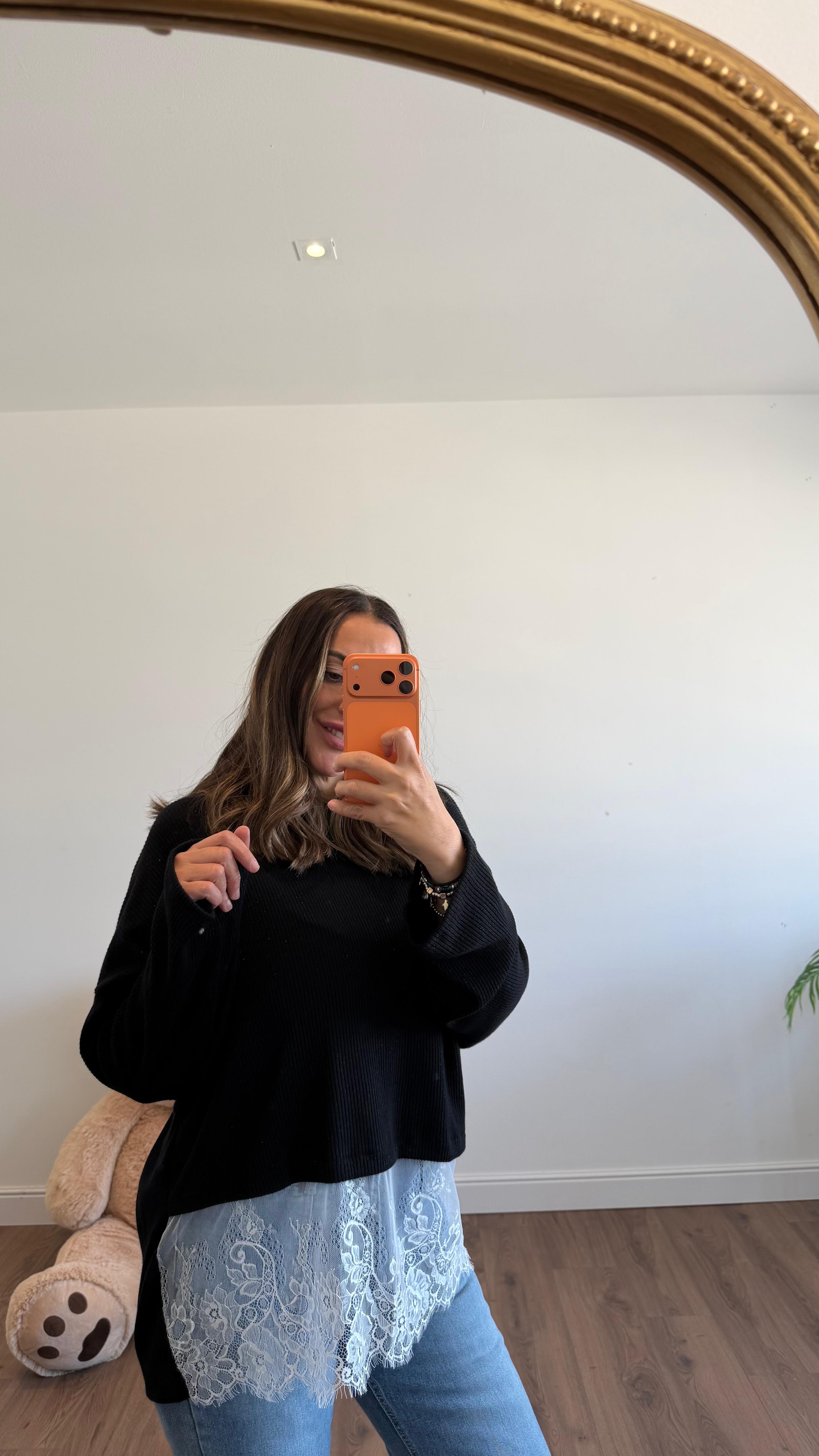 MAGLIONE DETTAGLIO PIZZO 15414 NEW