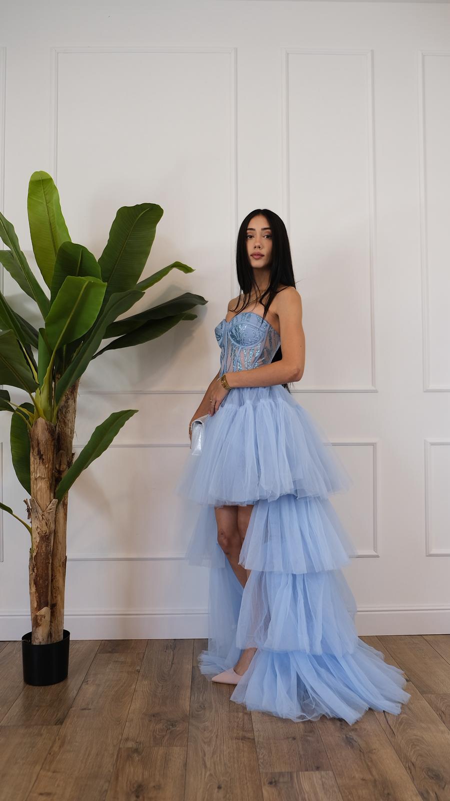 ABITO SCOLLO A CUORE GLITTER 97331 NEW