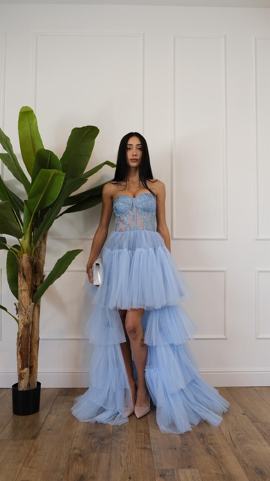 ABITO SCOLLO A CUORE GLITTER 97331 NEW