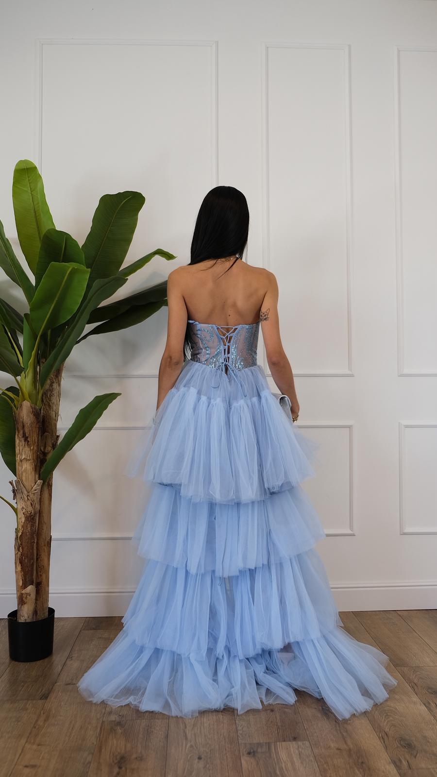 ABITO SCOLLO A CUORE GLITTER 97331 NEW