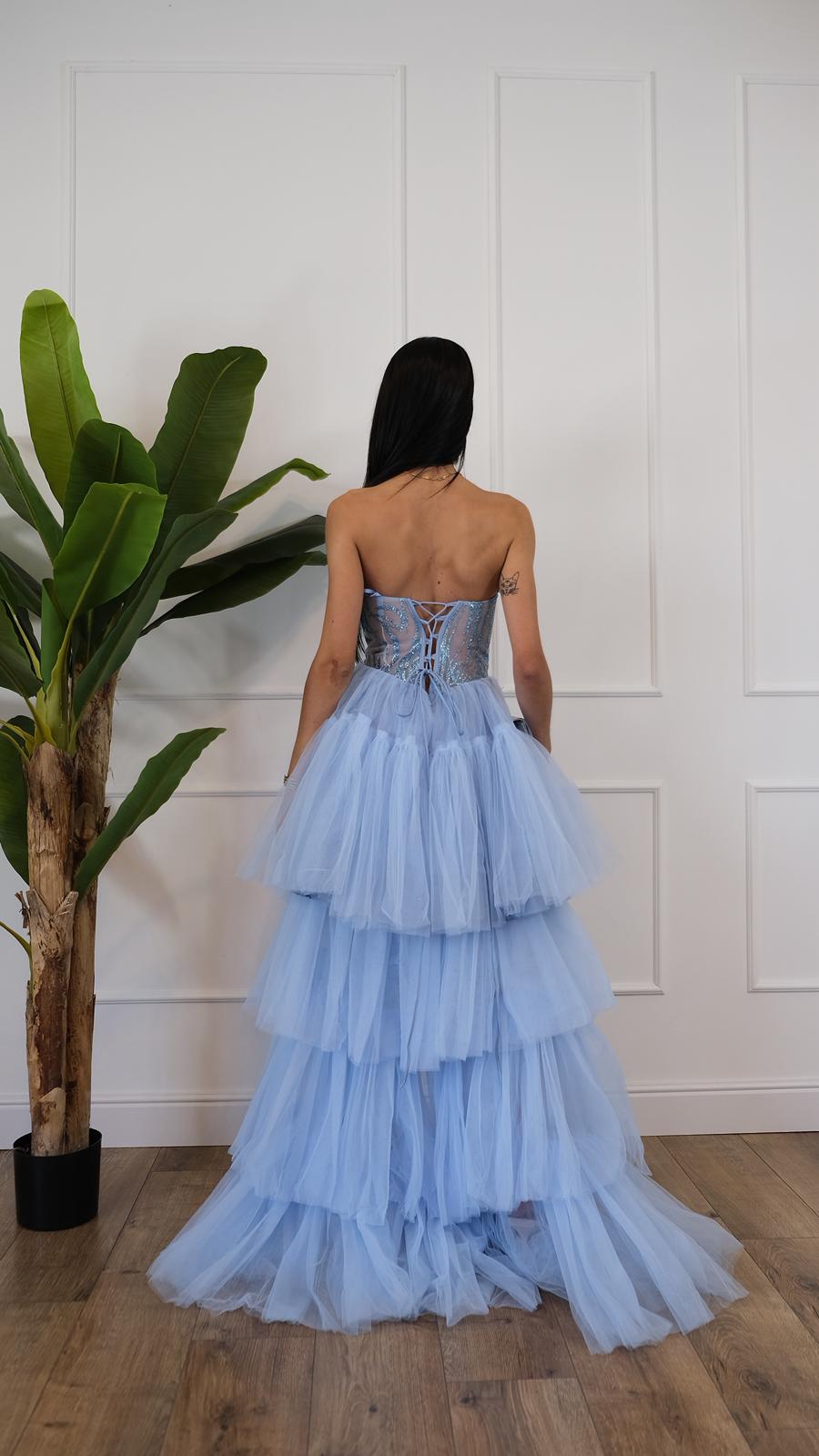 ABITO SCOLLO A CUORE GLITTER 97331 NEW