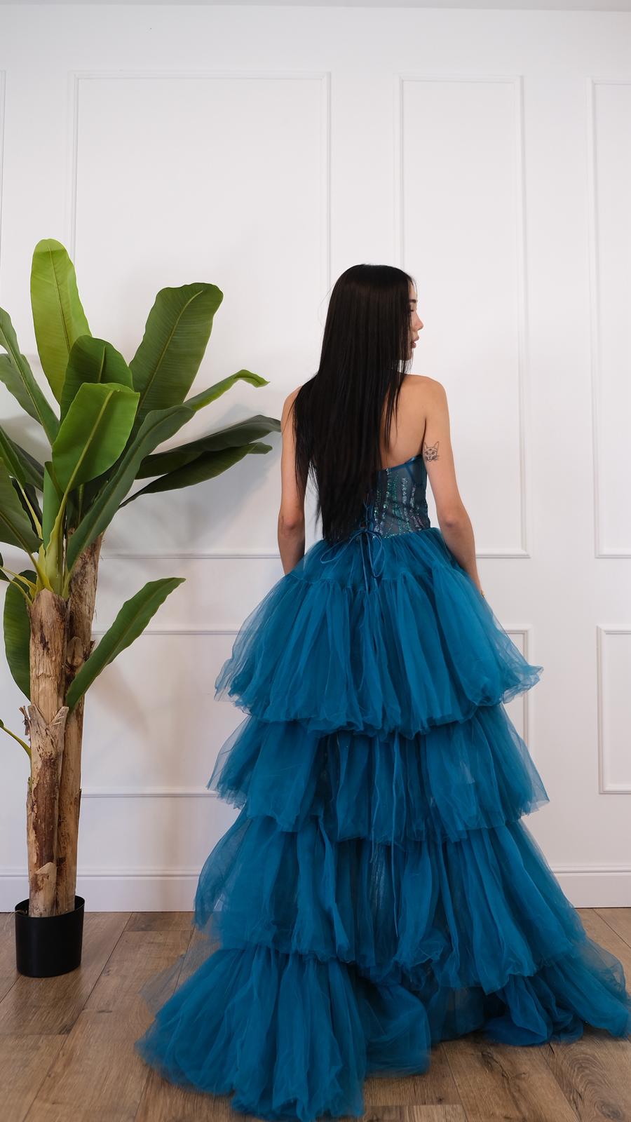 ABITO SCOLLO A CUORE GLITTER 97331 NEW