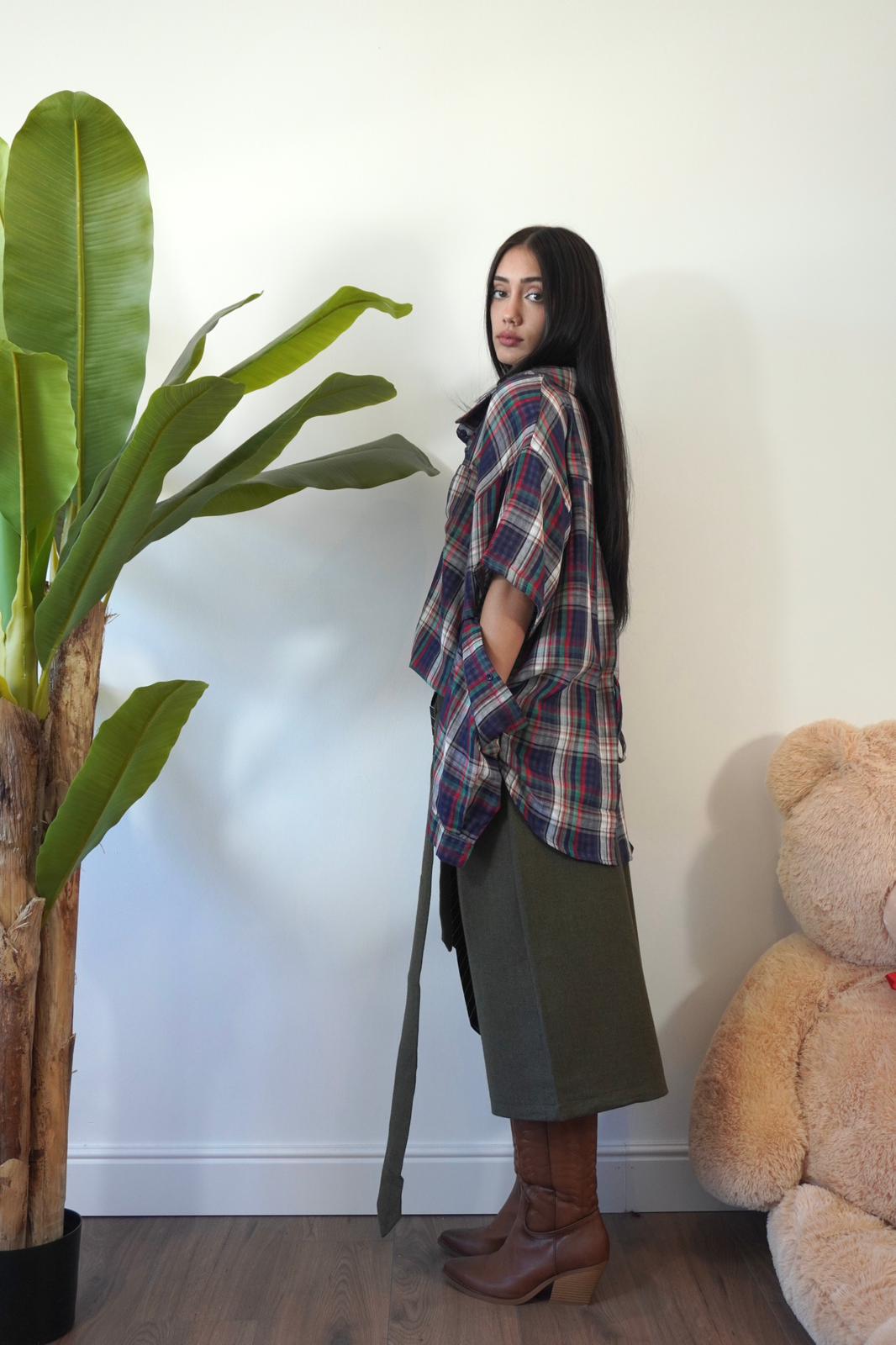 CAMICIA MANICA REMOVIBILE BLU H12201 NEW