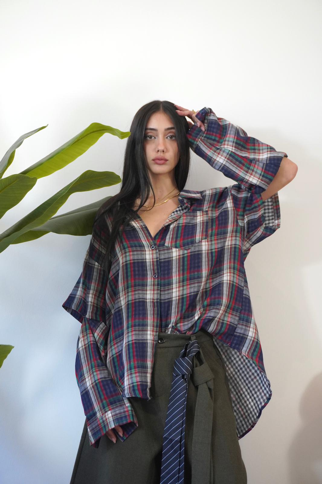 CAMICIA MANICA REMOVIBILE BLU H12201 NEW