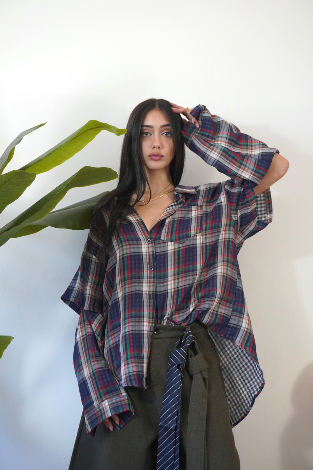 CAMICIA MANICA REMOVIBILE BLU H12201 NEW