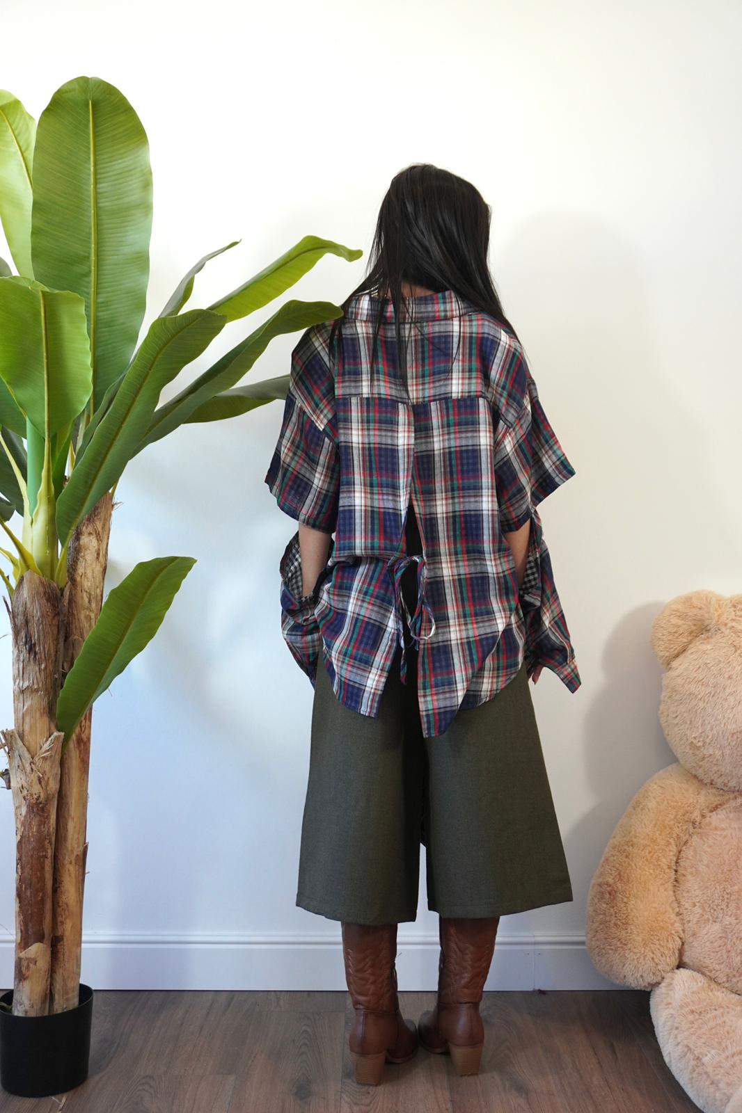 CAMICIA MANICA REMOVIBILE BLU H12201 NEW