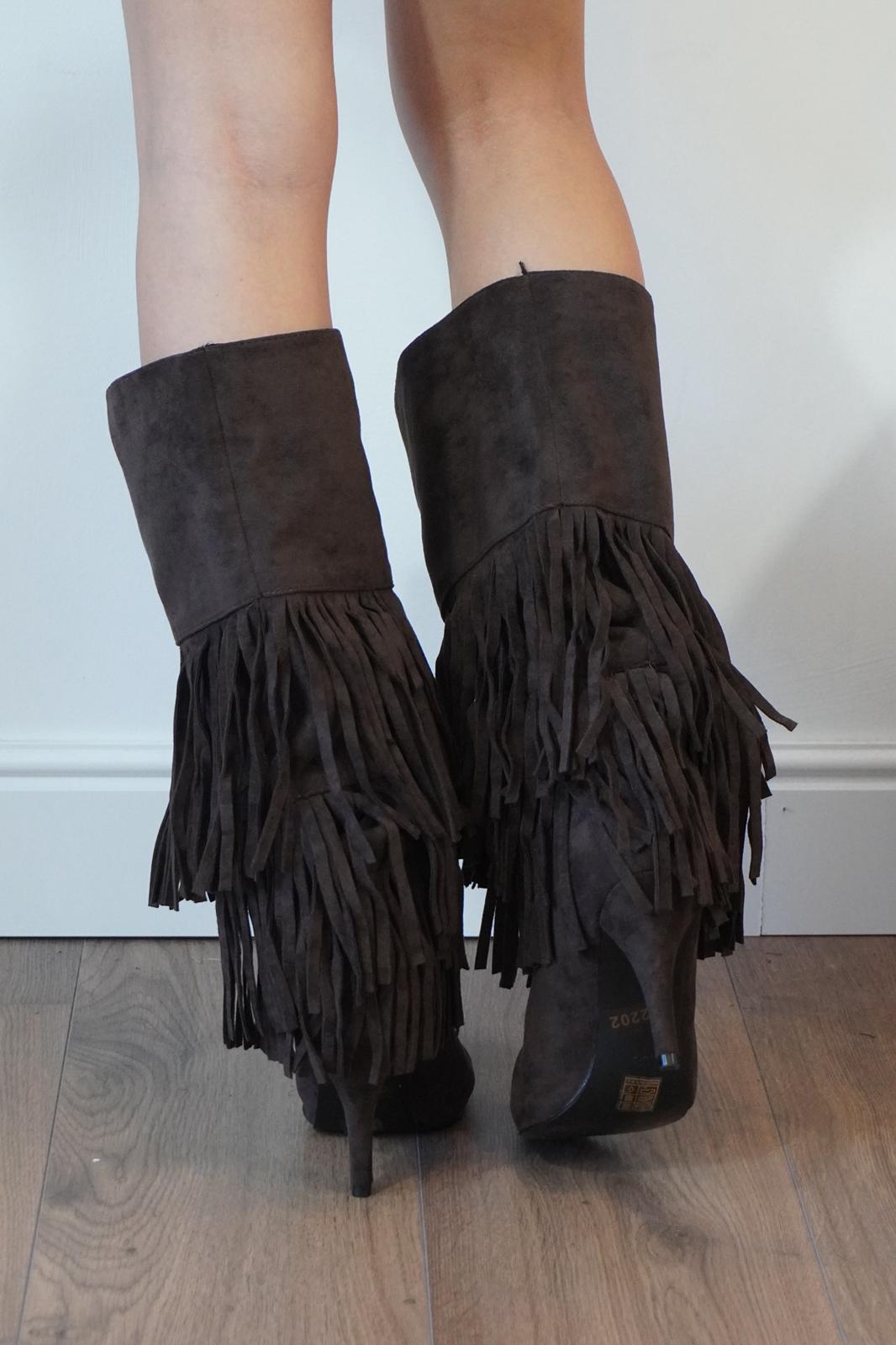 STIVALE CAMOSCIO FRANGE 52207 NEW