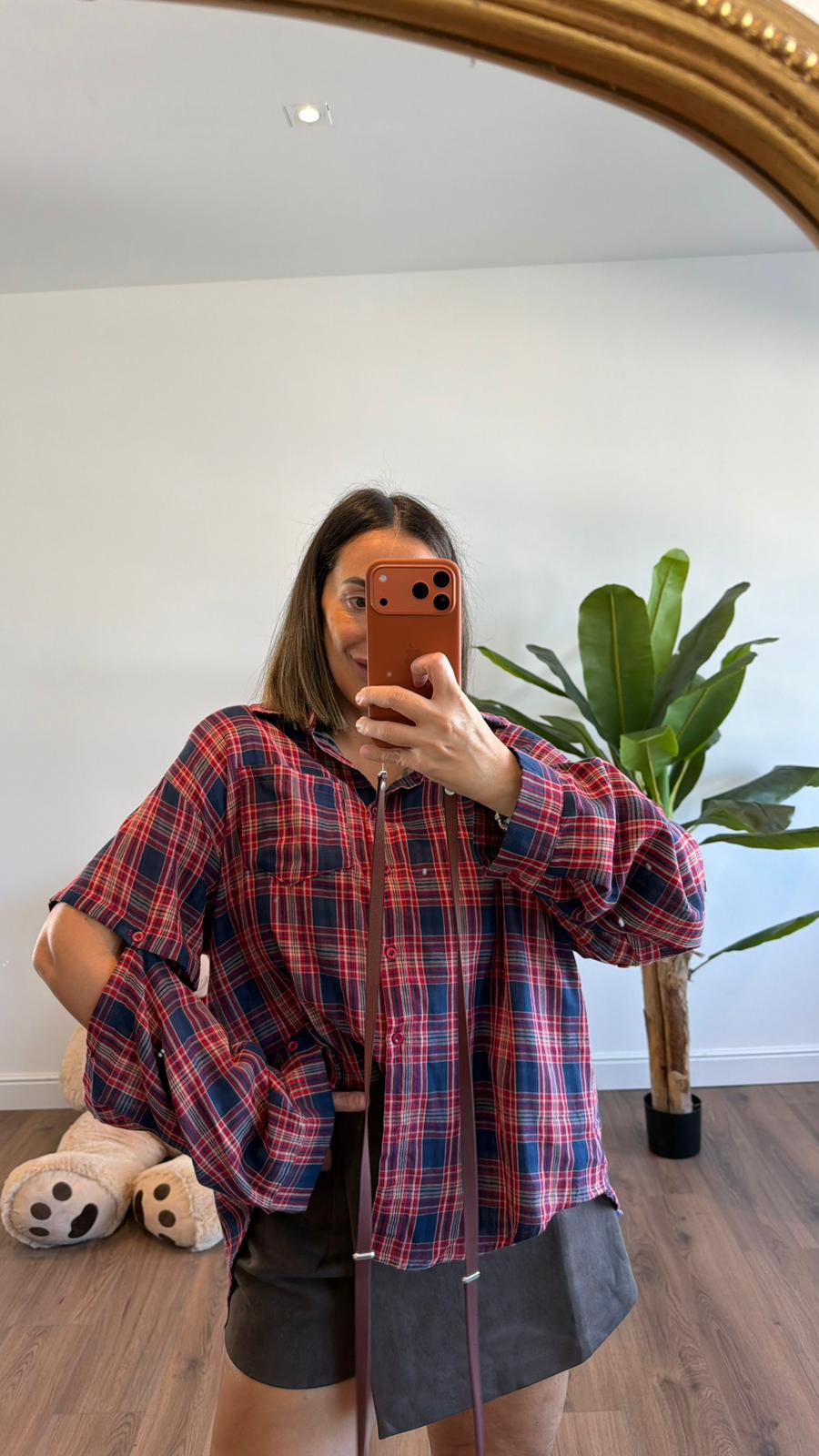 CAMICIA MANICA REMOVIBILE BORDEAUX H12291 NEW