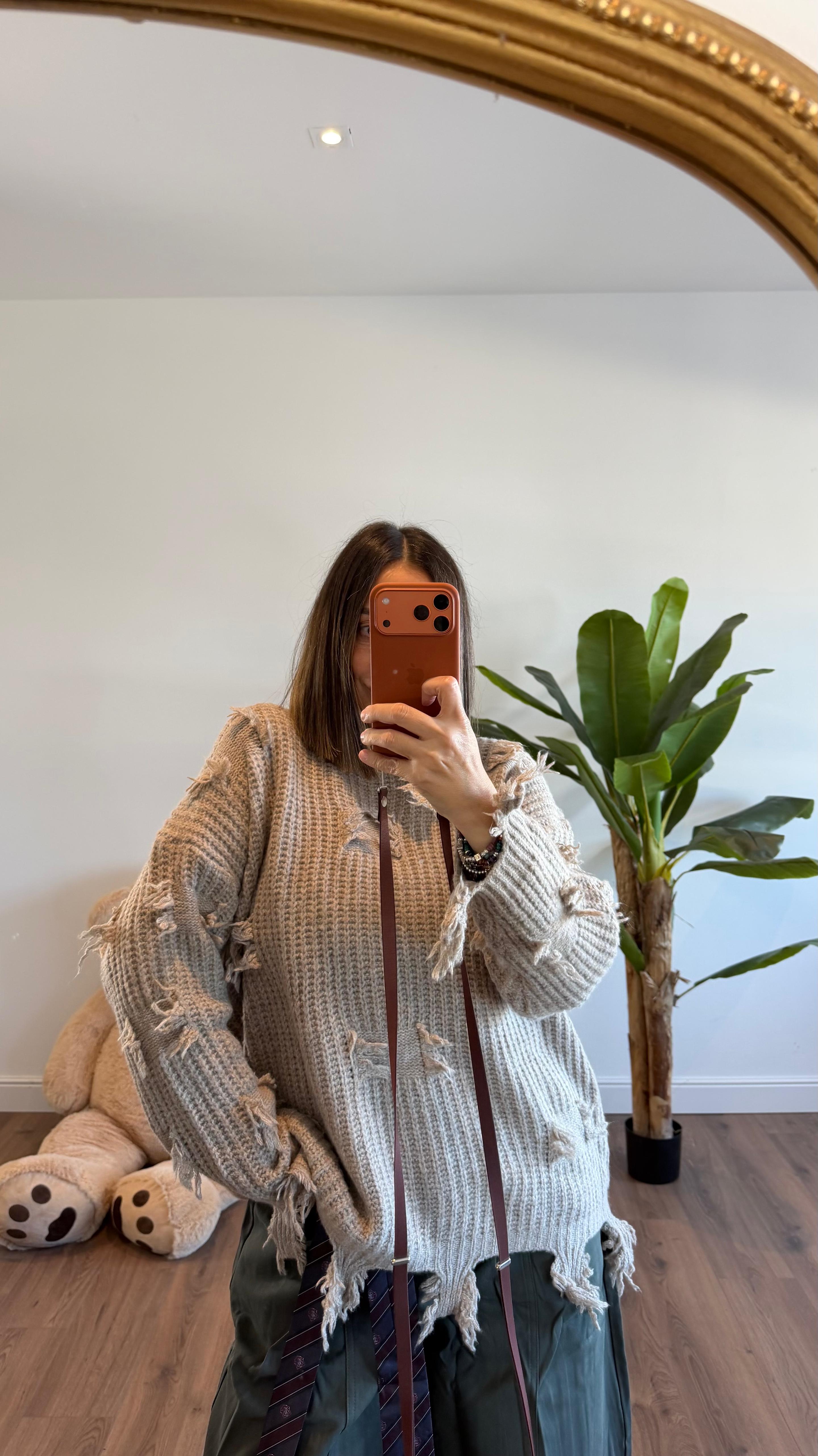 MAGLIONE STRAPPI PL12266 NEW