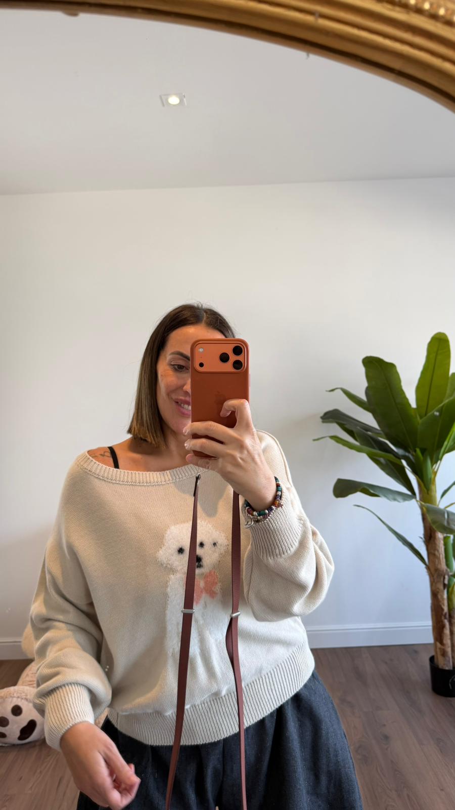 MAGLIONE BEIGE DOG 25937 NEW