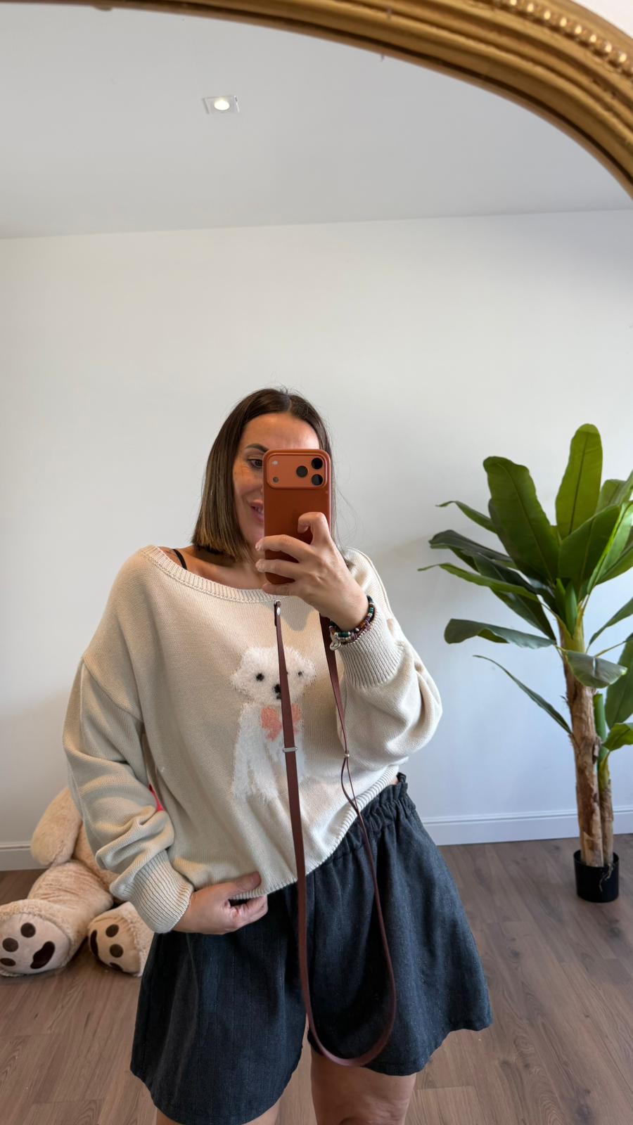 MAGLIONE BEIGE DOG 25937 NEW