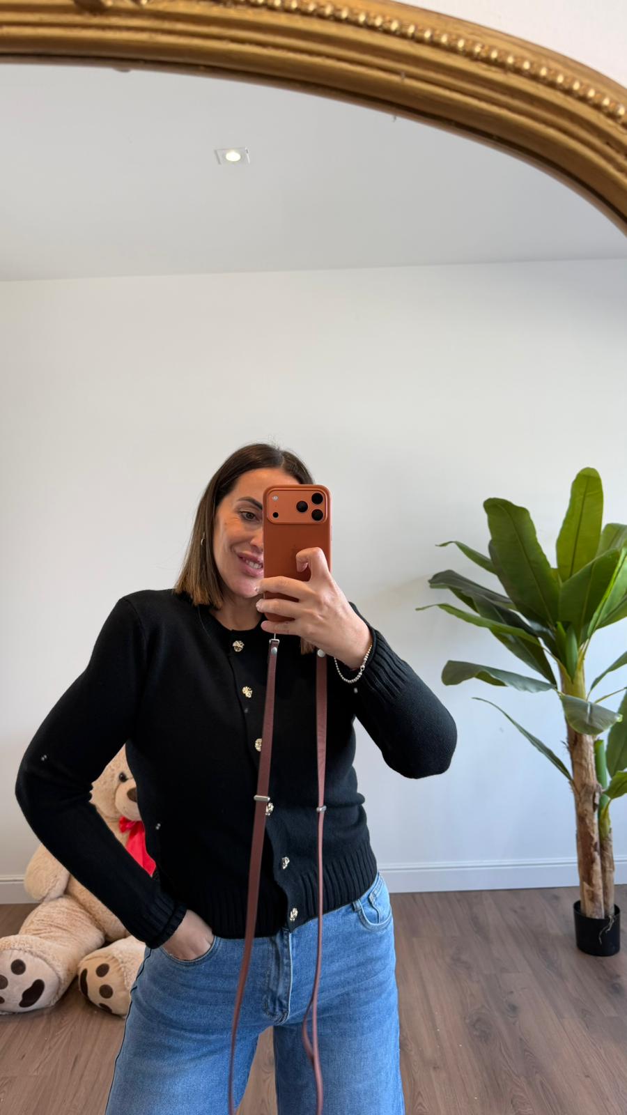 CARDIGAN NERO BOTTONI DORATI 9560 NEW