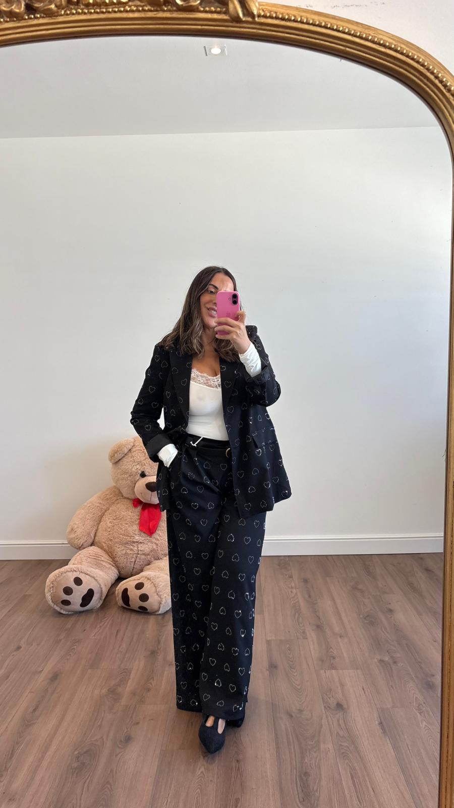 PANTALONE STRASS CUORI 25855 NEW