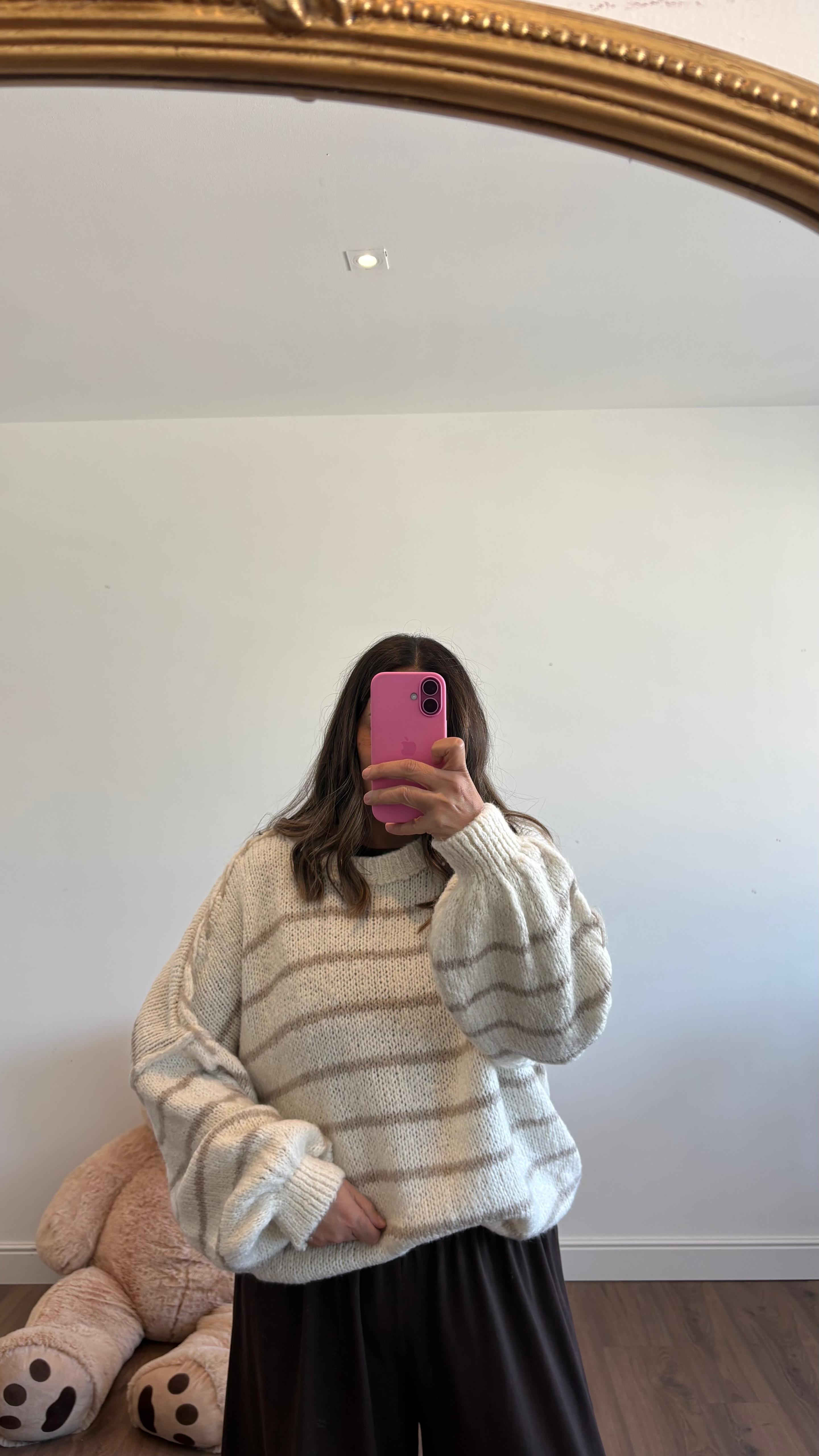 MAGLIONE A RIGHE B27008 NEW