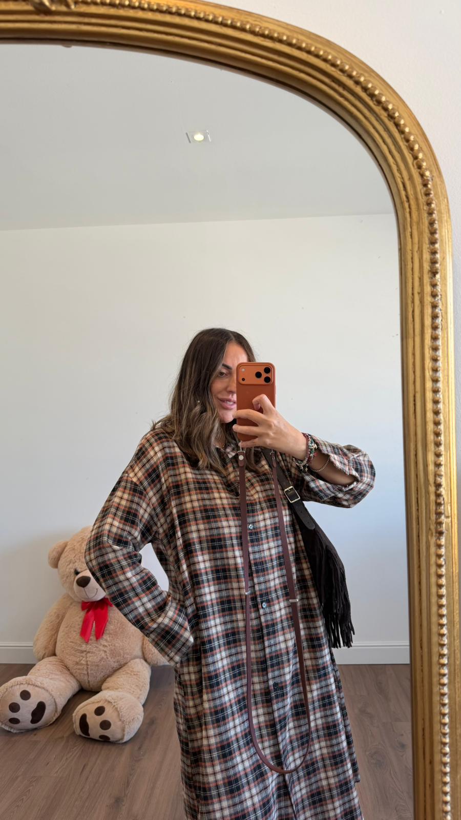 MAXI ABITO A CAMICIA C3179 NEW