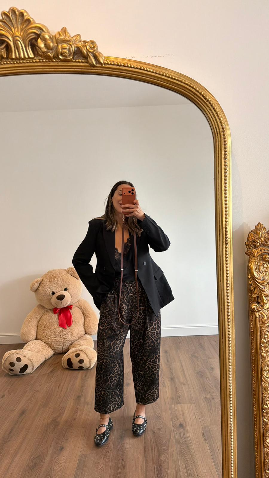 PANTALONE LEOPARDATO M12671 NEW