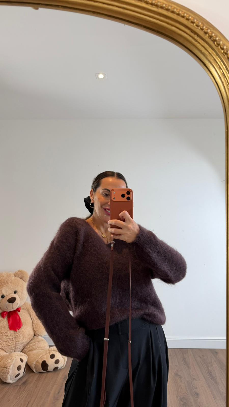 MAGLIONE MARRONE 22019 NEW