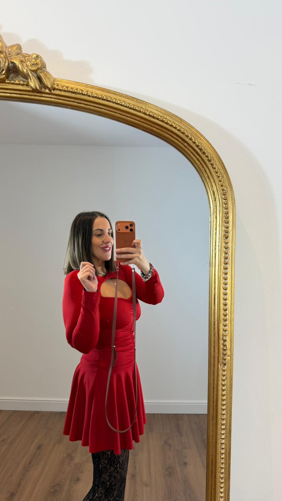 ABITINO RED CUT OUT 37463 NEW