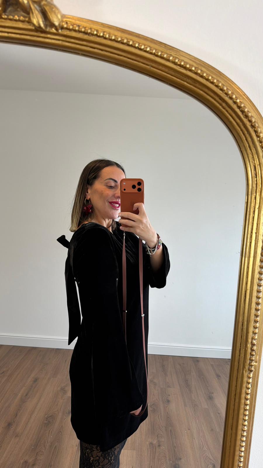 ABITO IN VELLUTO CON FIOCCO 23496 NEW