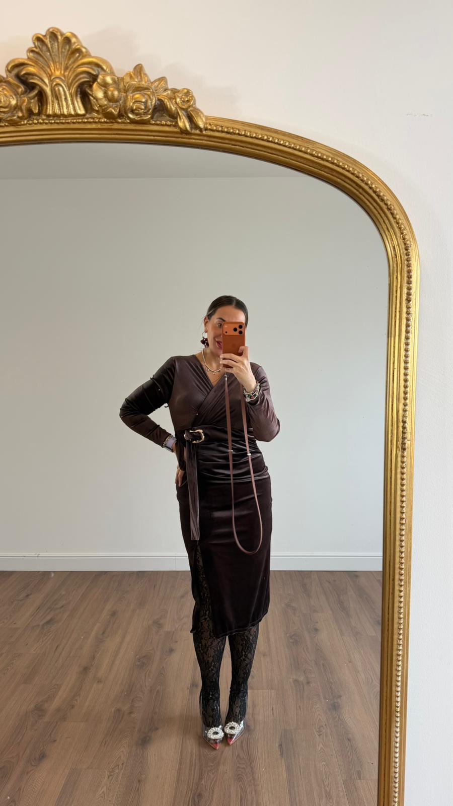 ABITO LUNGO IN VELLUTO 36776 NEW