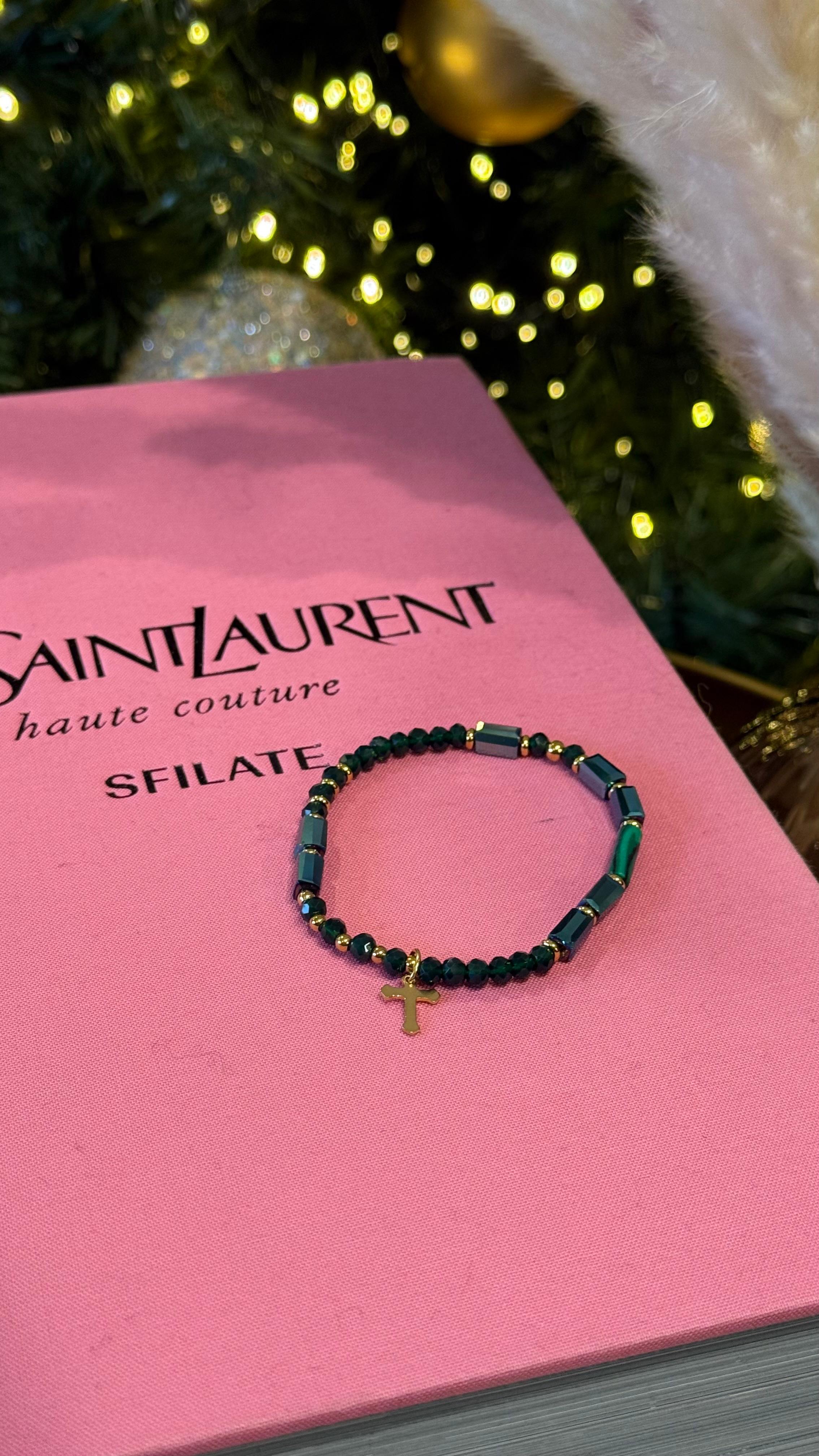 BRACCIALETTO PERLINE VERDE SMERALDO NEW