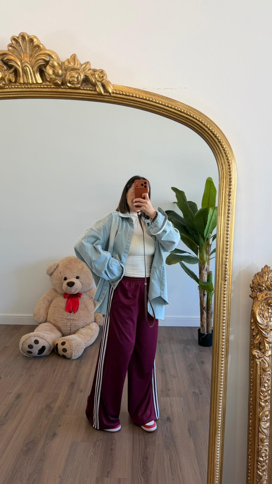 PANTALONE BORDEAUX RIGHE BIANCHE NEW